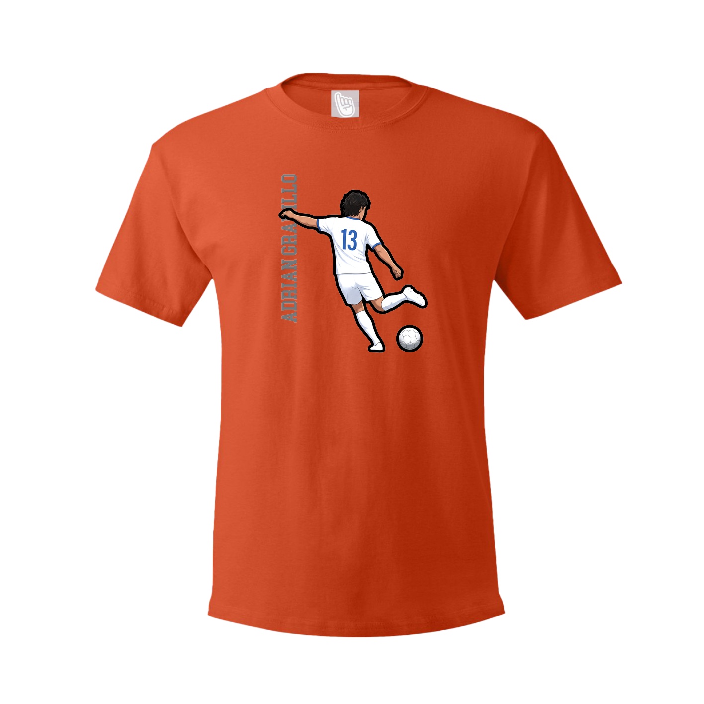 Youth Tee — Name Vertical in Orange