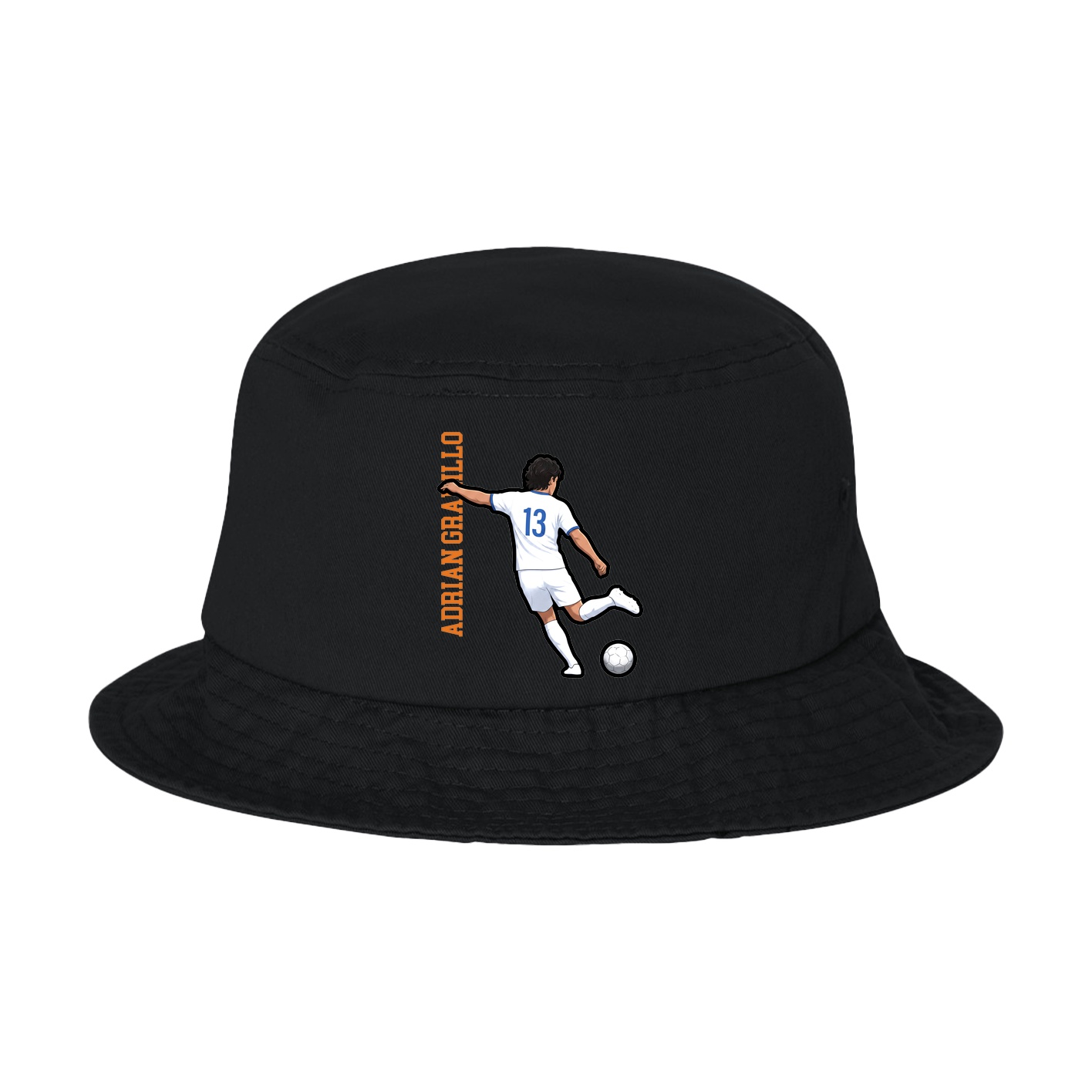 Bucket Cap — Name Vertical in Black