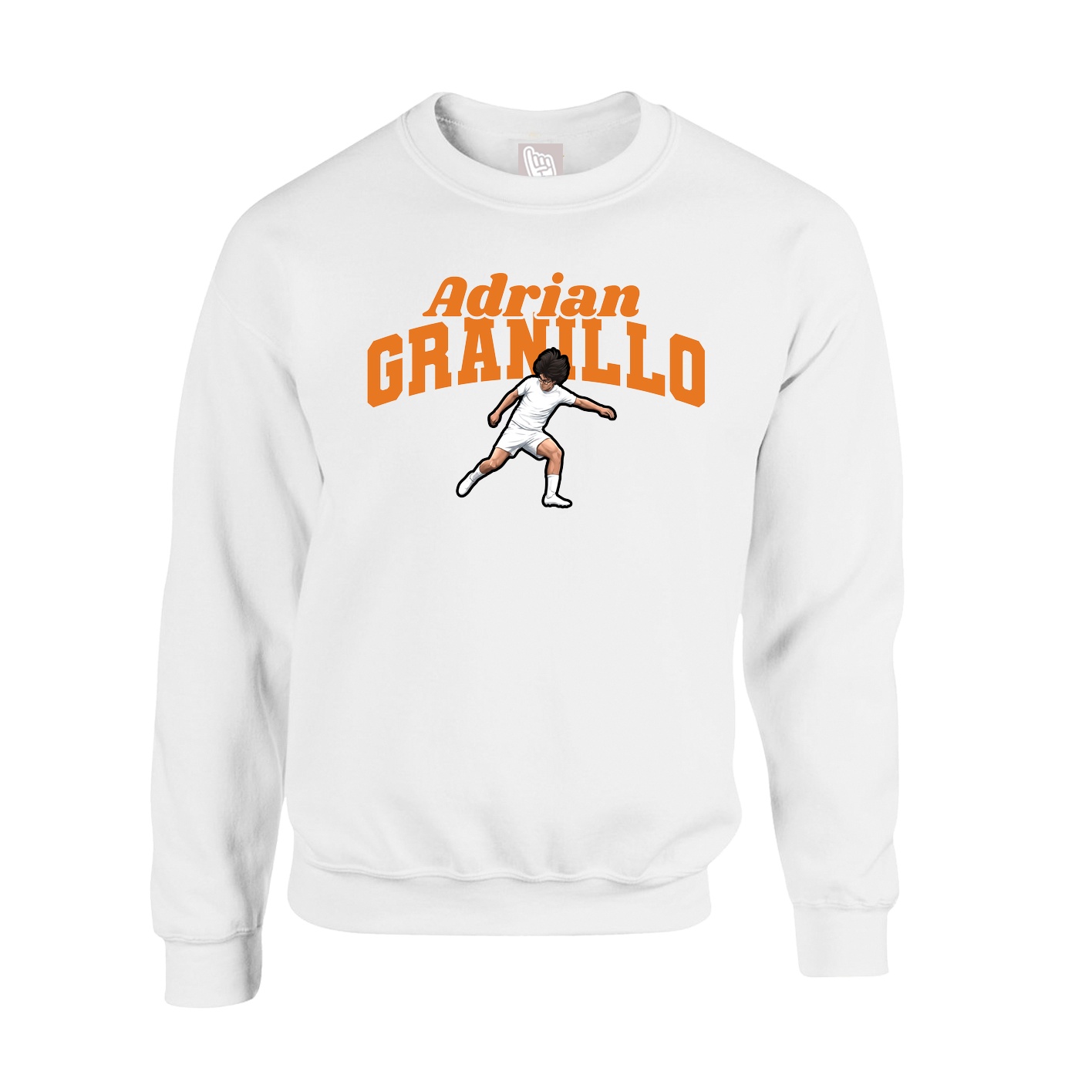 Fleece Crew — Signature Arch in White