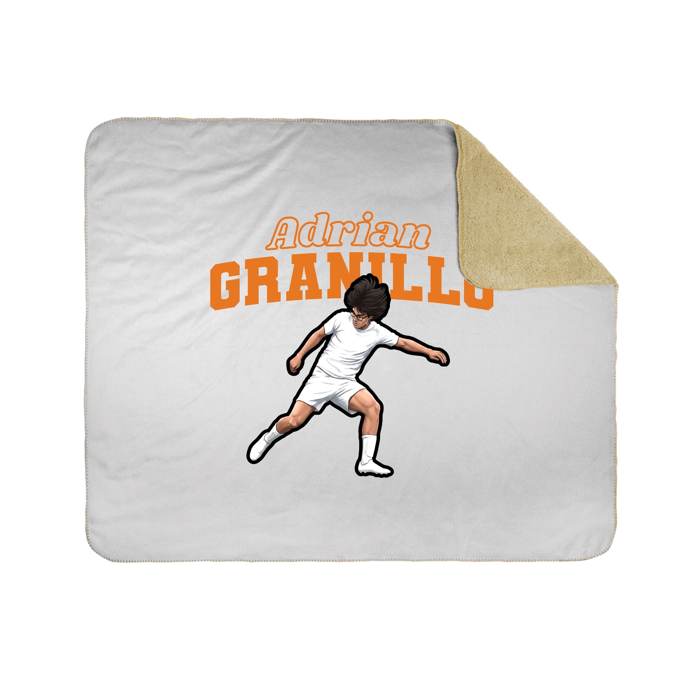 Throw Blanket — Name Arch in White