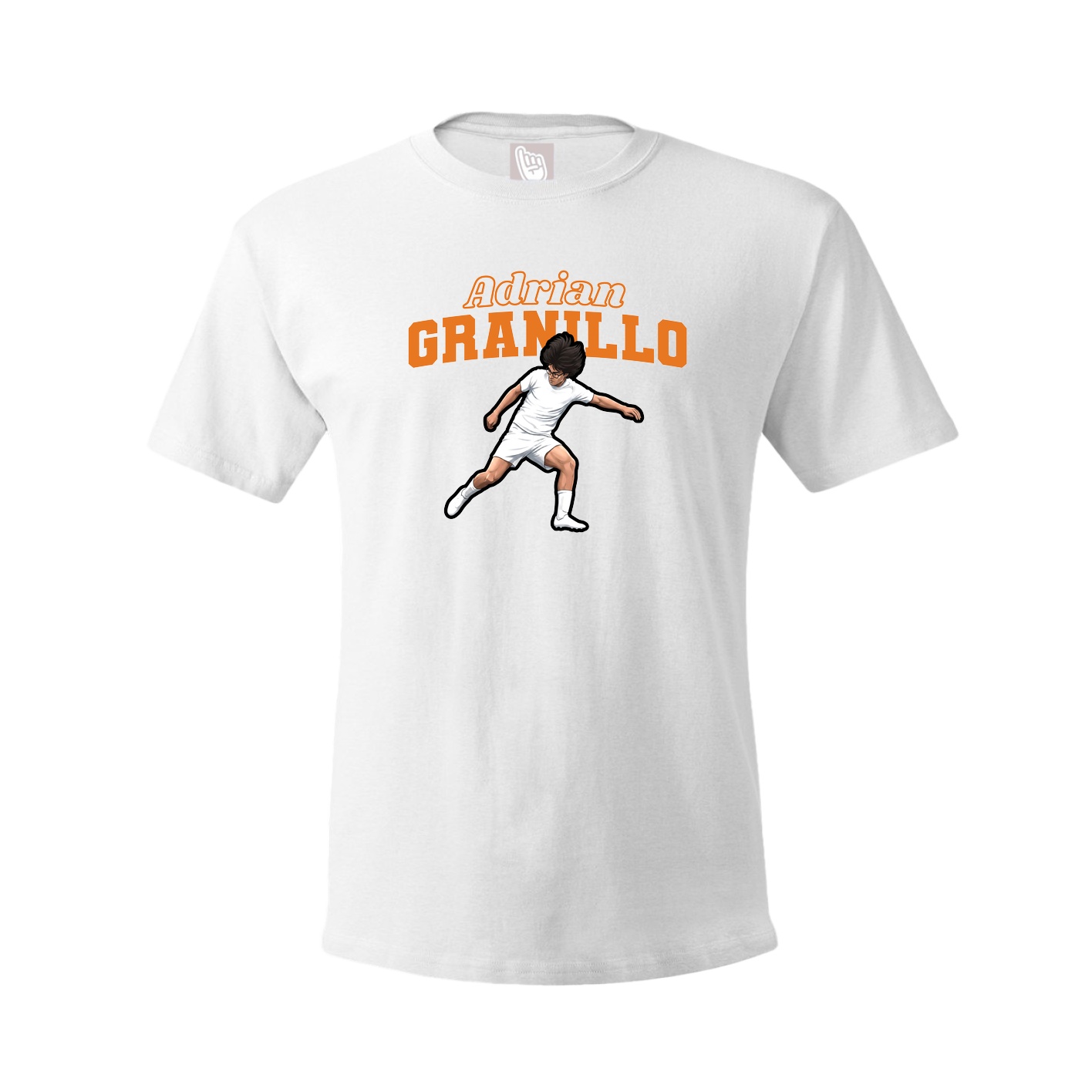 Youth Tee — Name Arch in White