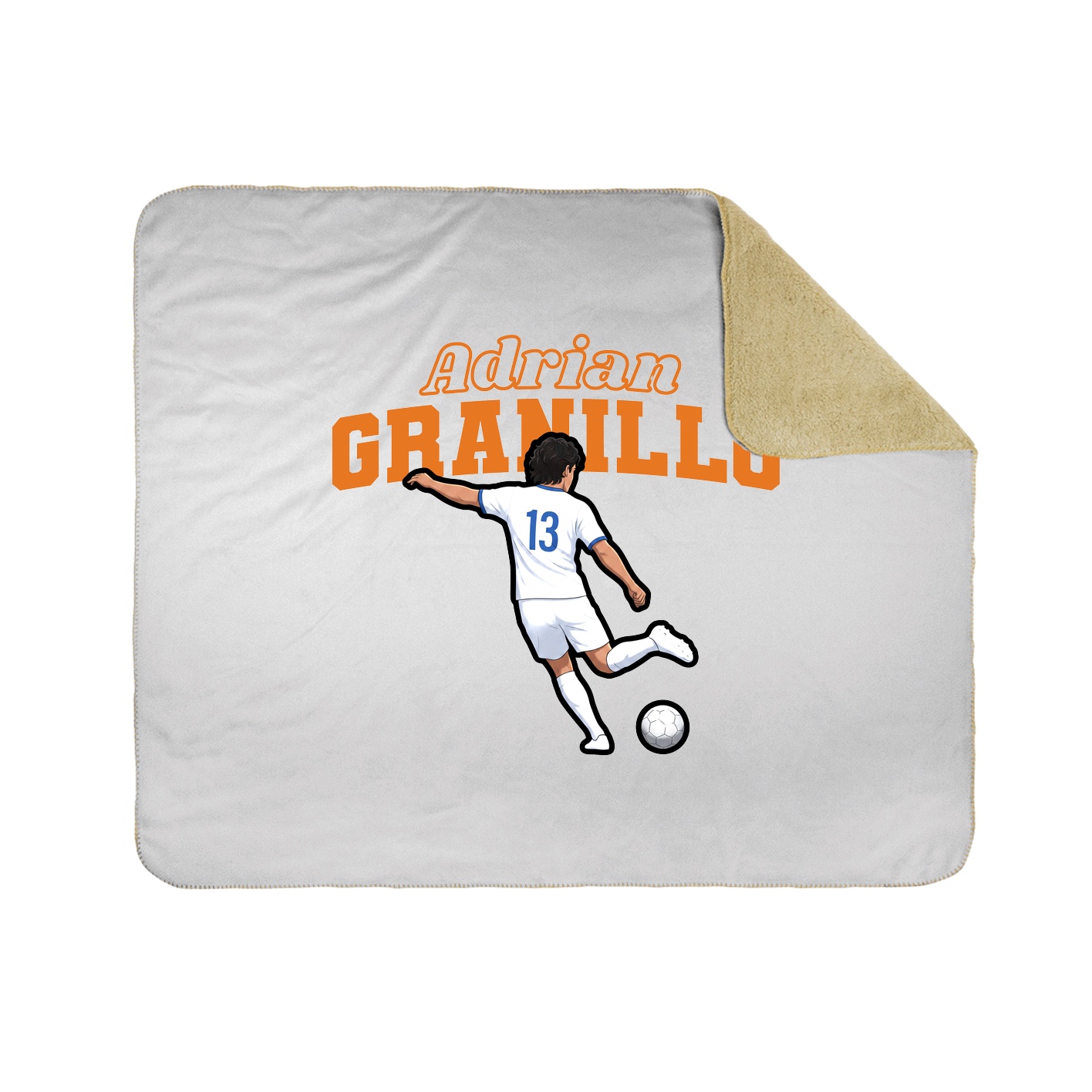 Throw Blanket — Name Arch in White