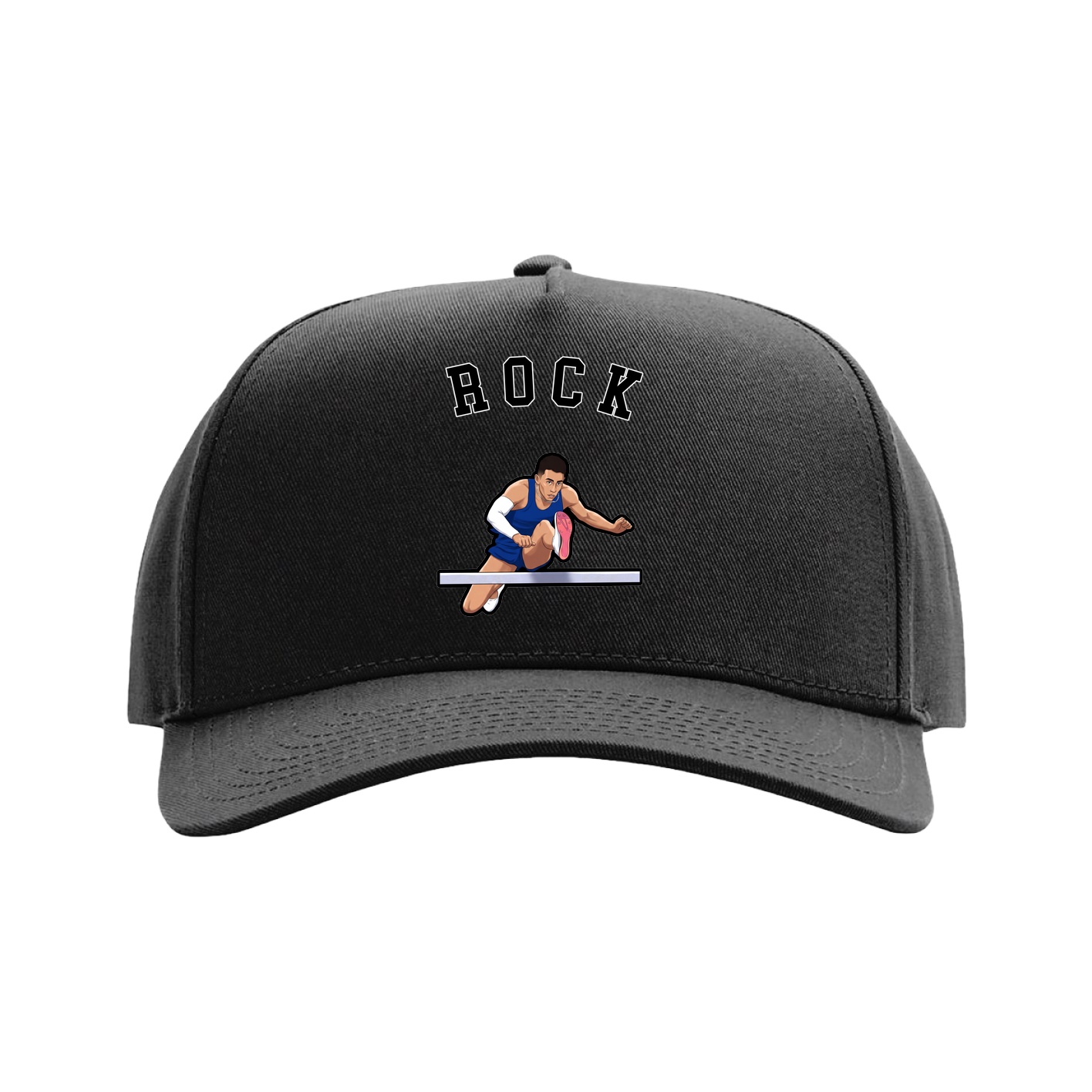 Full Fabric Five-Panel Champ Cap — Shirsey Arch in Black