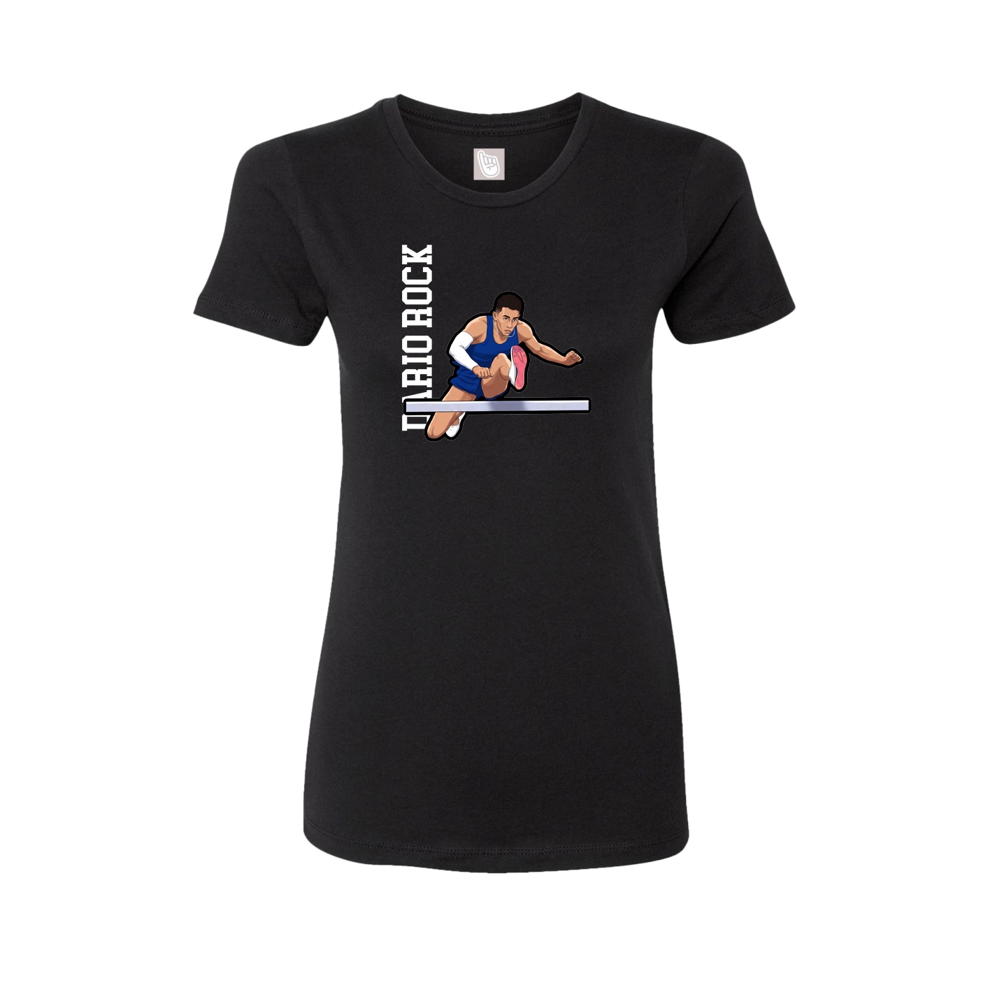 Womens Tee — Name Vertical in Black