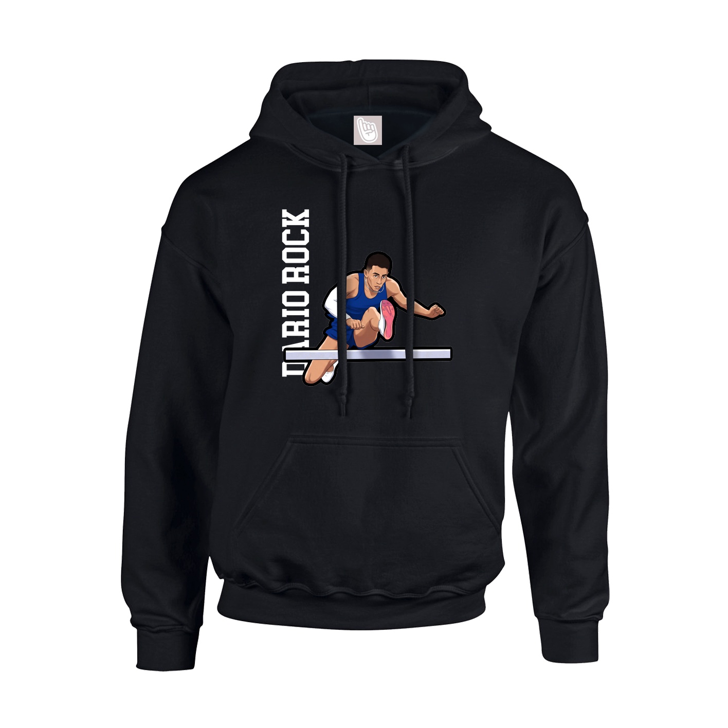 Hoodie — Name Vertical in Black