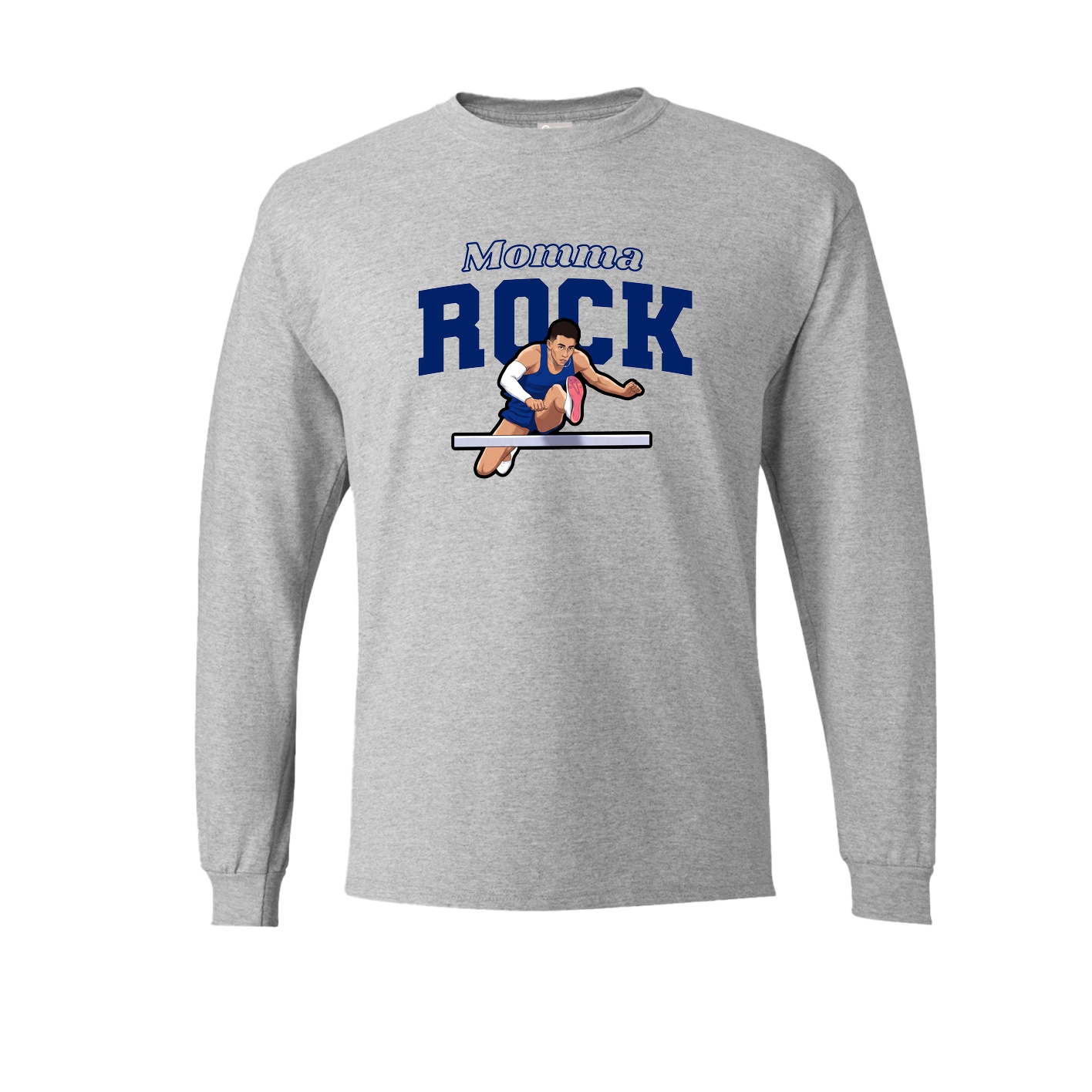 Long Sleeve Tee — Mothers Day Block in Grey