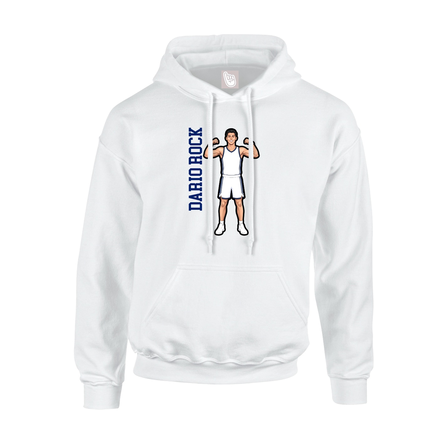 Hoodie — Name Vertical in White