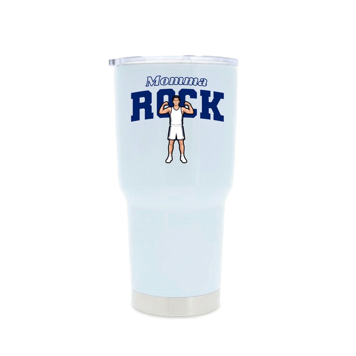 30oz Stainless Steel Tumbler — Mothers Day Block in White