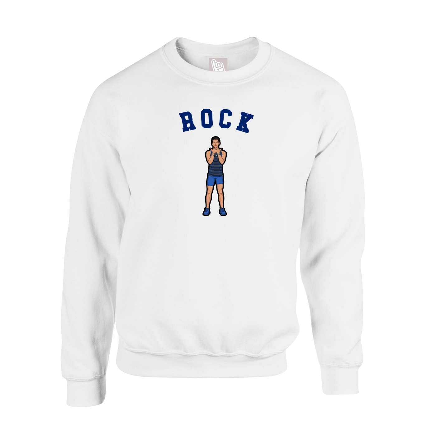 Fleece Crew — Shirsey Arch in White