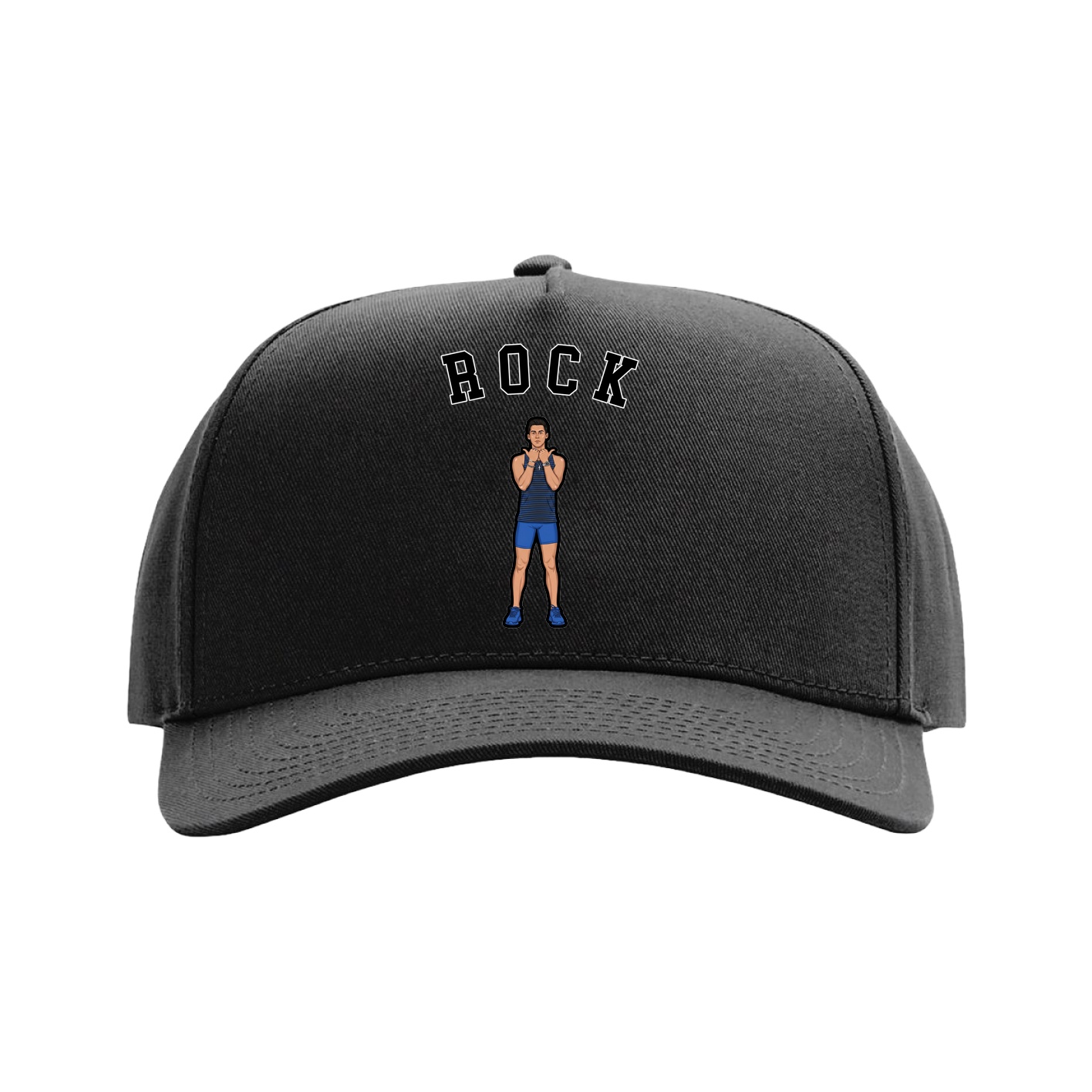 Full Fabric Five-Panel Champ Cap — Shirsey Arch in Black