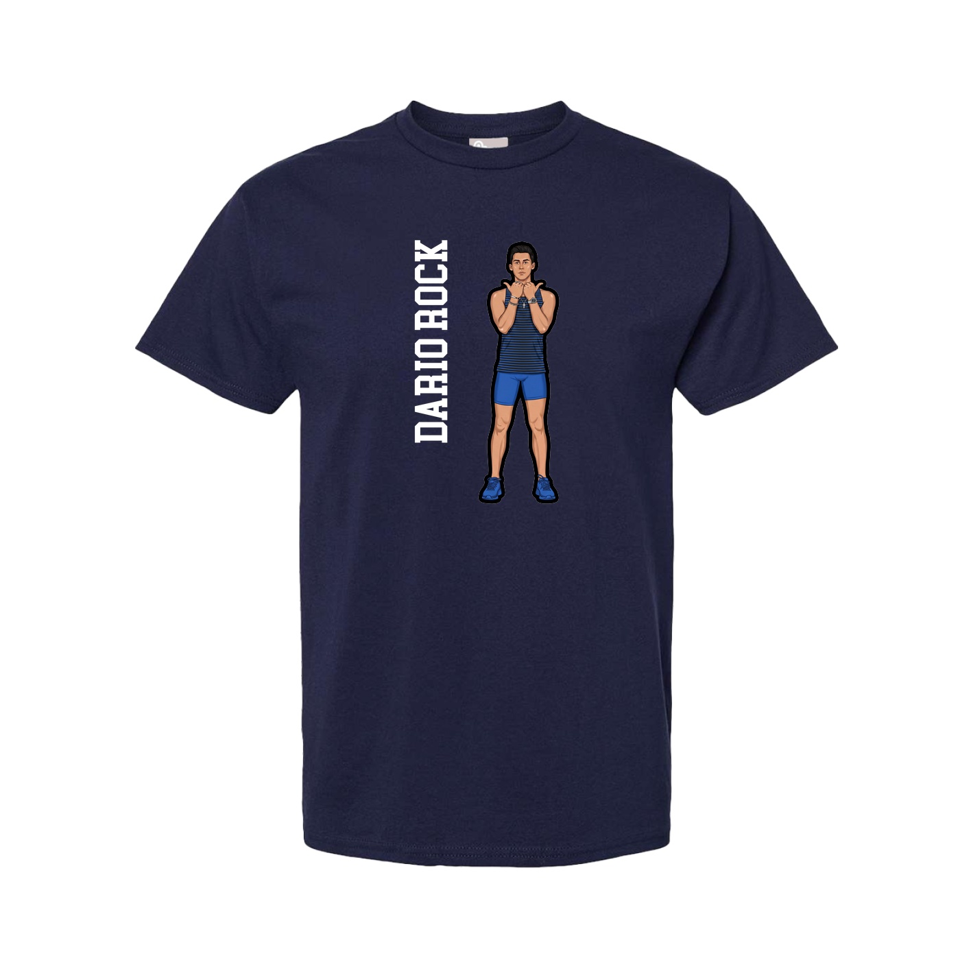 Tee — Name Vertical in Navy