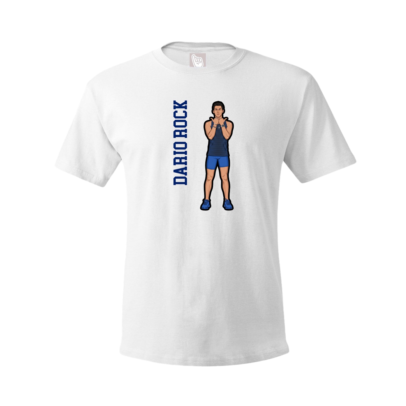 Youth Tee — Name Vertical in White