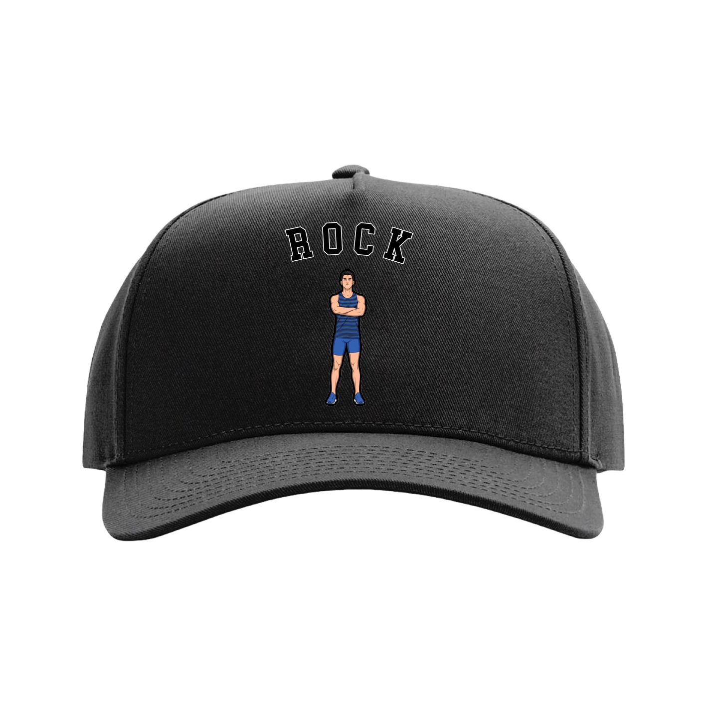 Full Fabric Five-Panel Champ Cap — Shirsey Arch in Black
