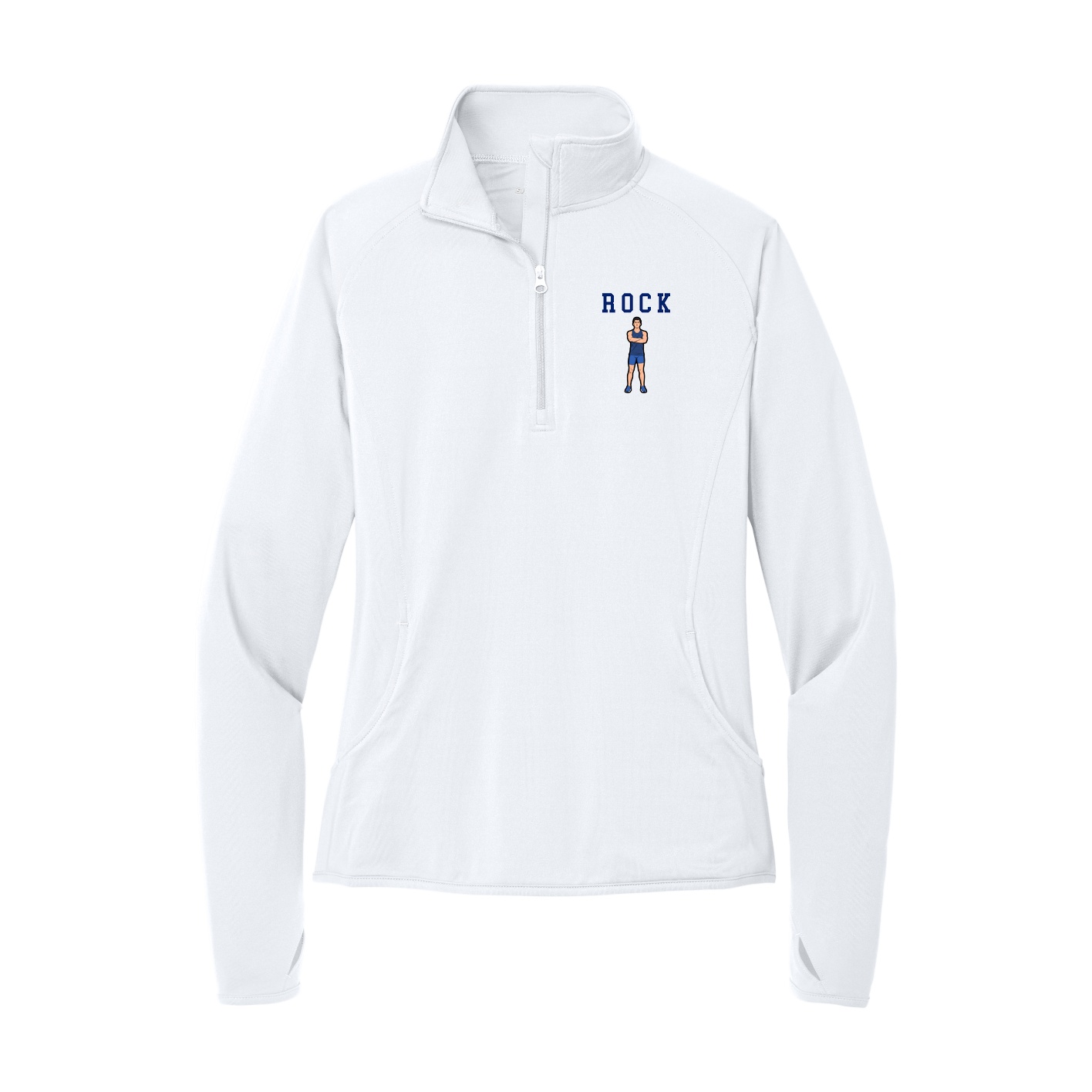 Women's Q-Zip Pullover — Shirsey in White