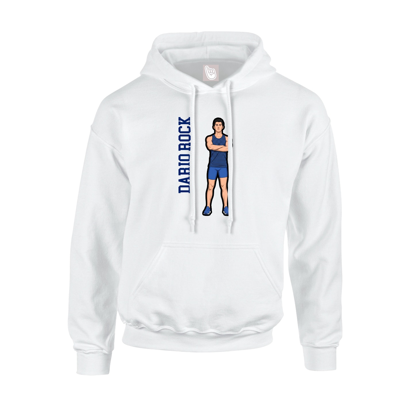 Youth Hoodie — Name Vertical in White