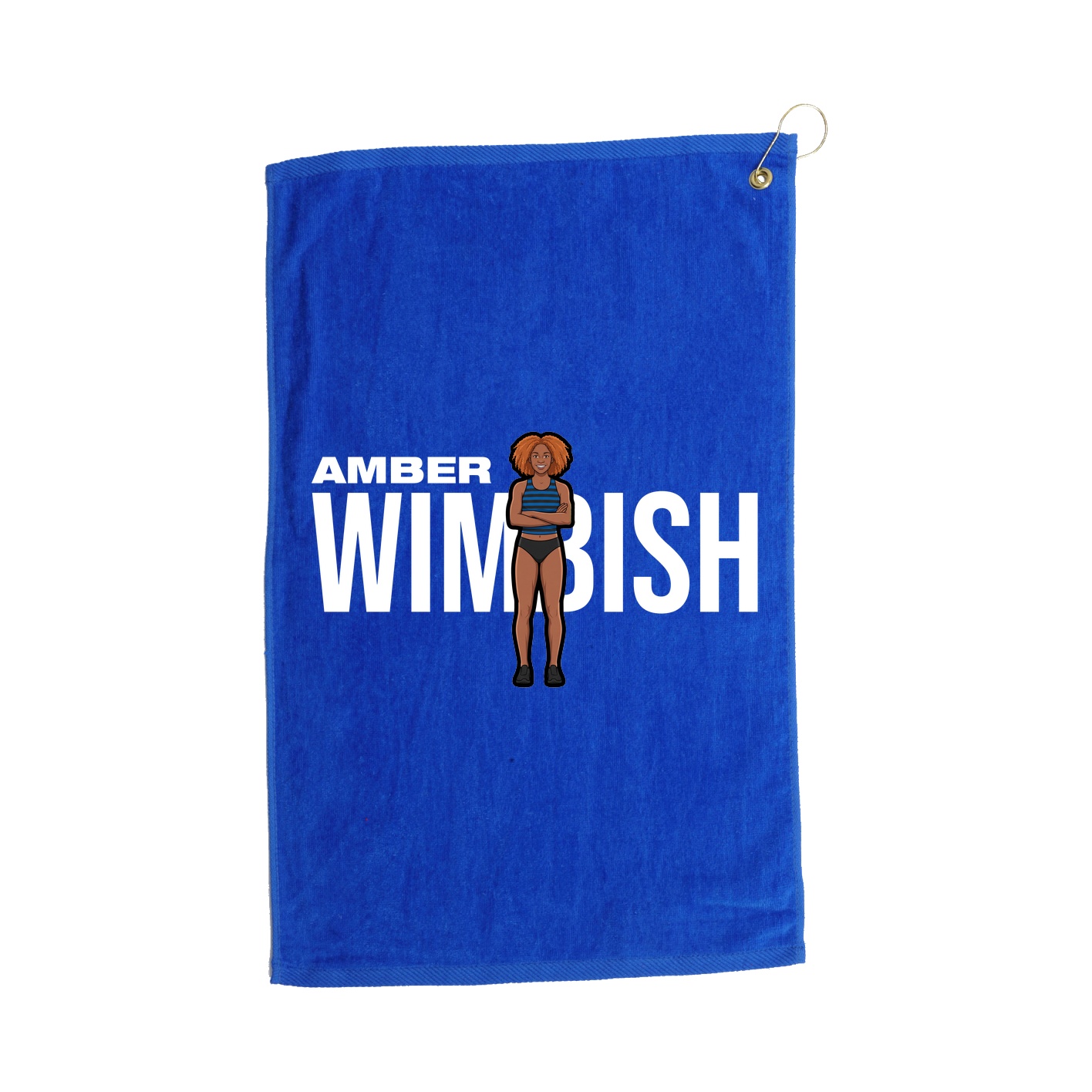 Golf Towel — Player Name in Royal