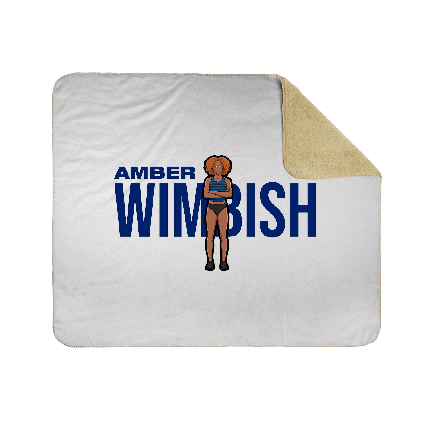 Throw Blanket — Player Name in White