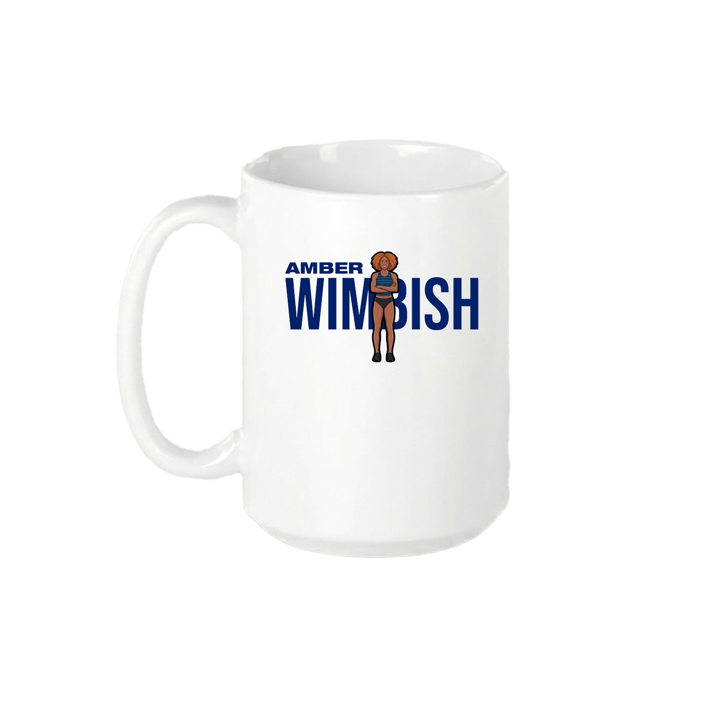 15oz Coffee Mug — Player Name in White