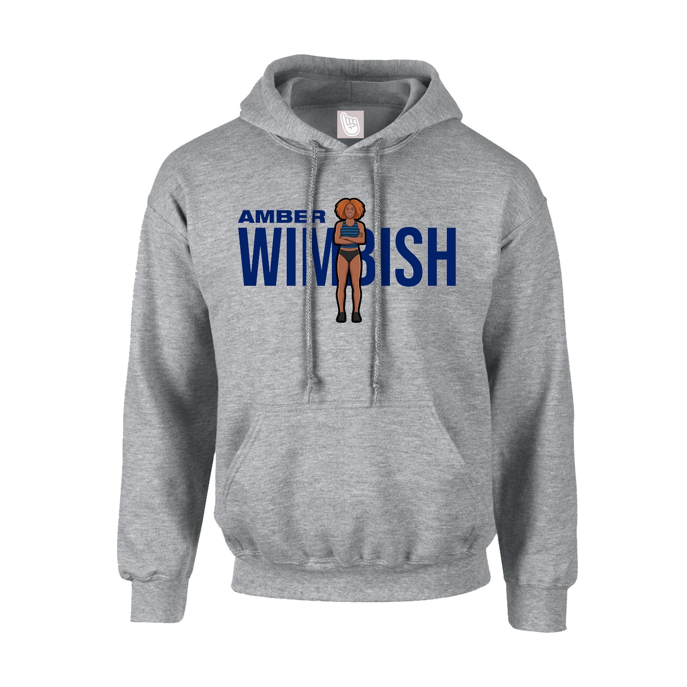 Hoodie — Player Name in Grey