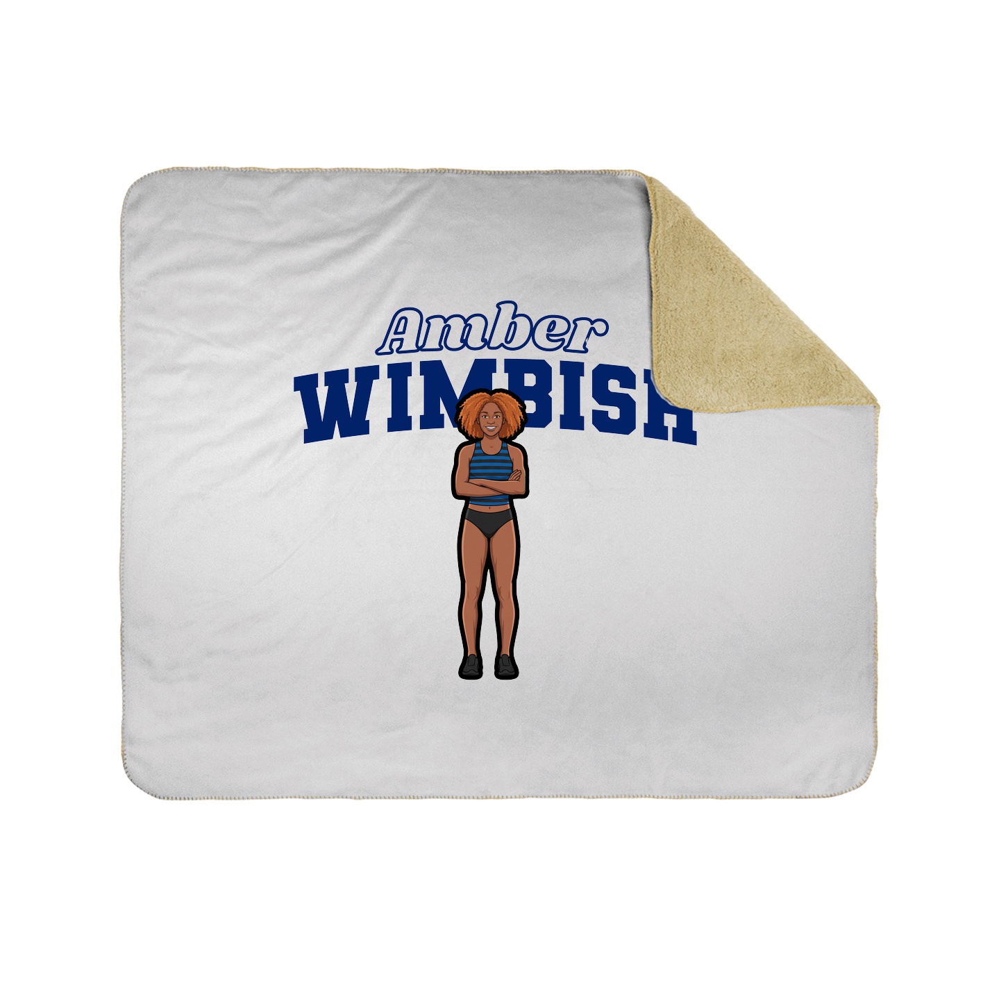 Throw Blanket — Name Arch in White