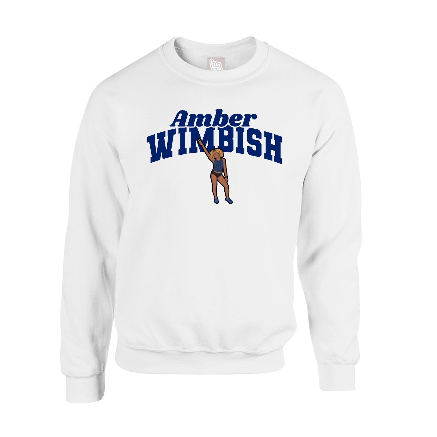 Fleece Crew — Signature Arch in White