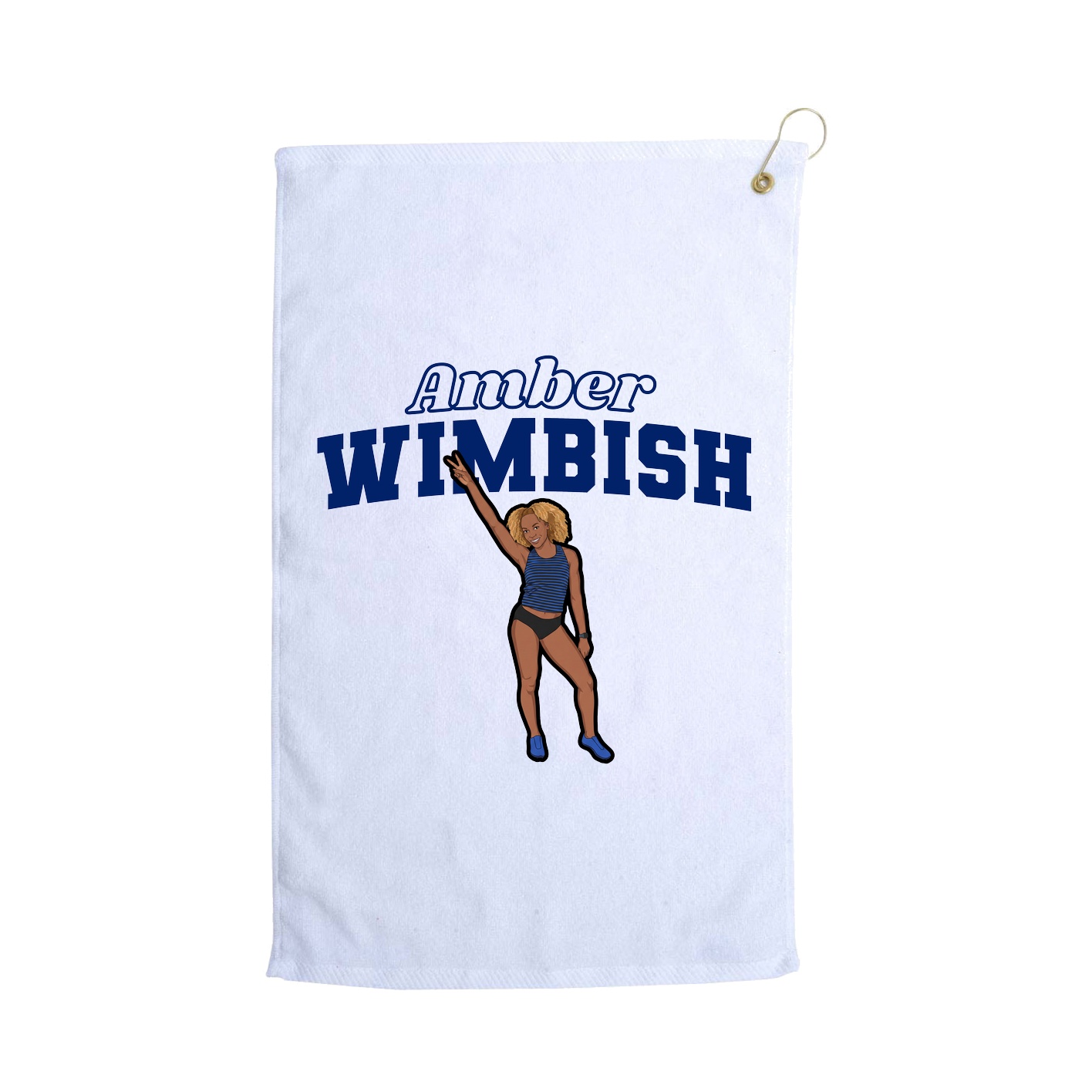 Golf Towel — Name Arch in White