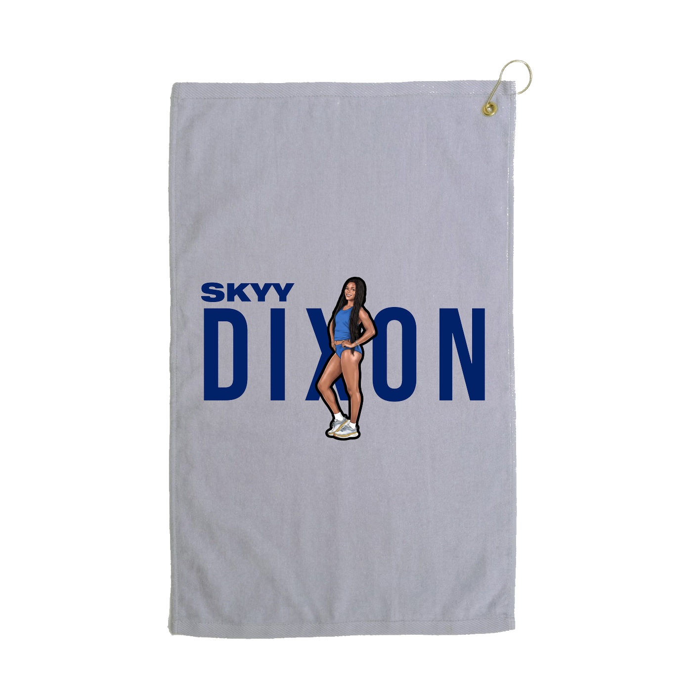 Golf Towel — Player Name in Grey