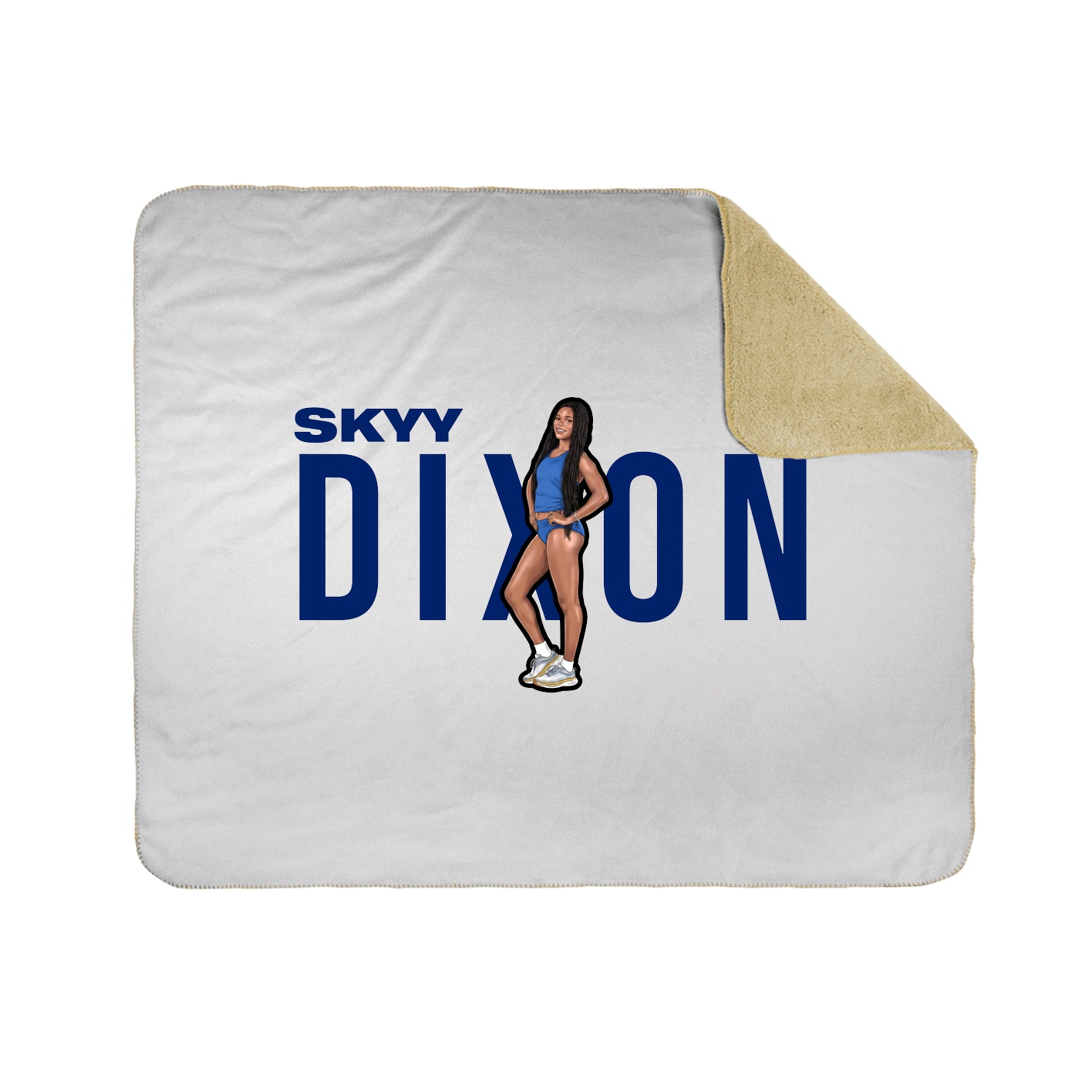 Throw Blanket — Player Name in White