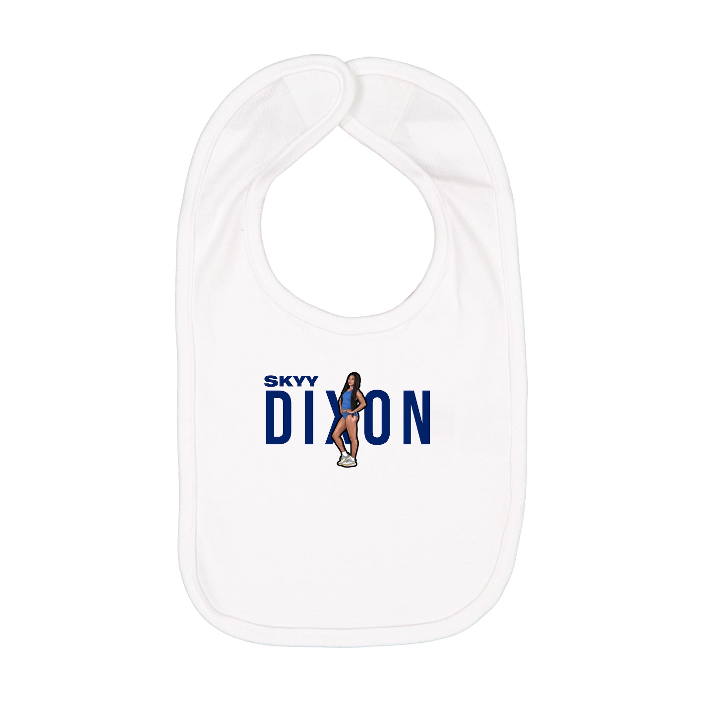 Infant Bib — Player Name in White