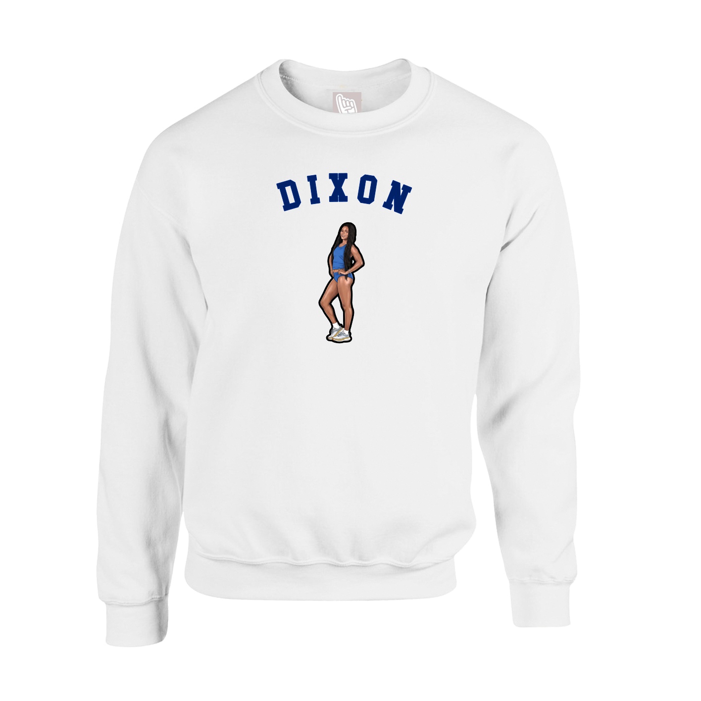 Fleece Crew — Shirsey Arch in White