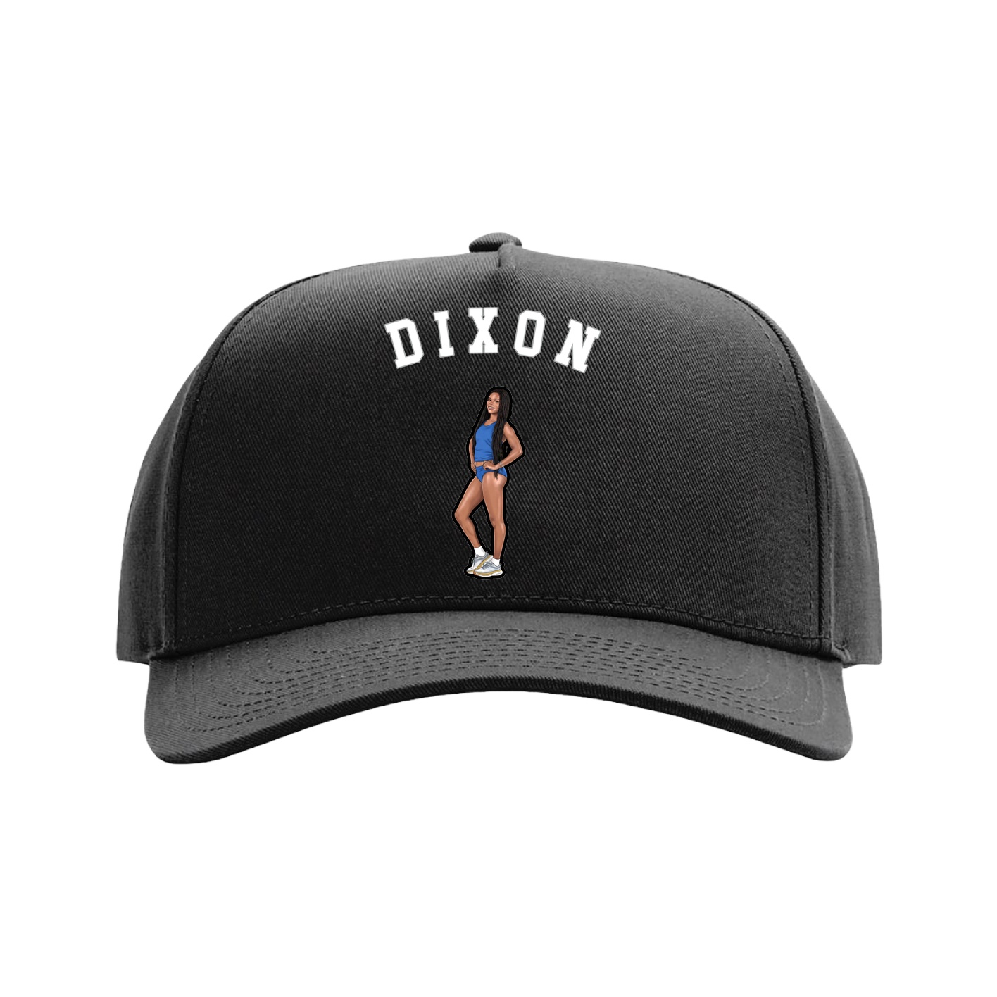 Full Fabric Five-Panel Champ Cap — Shirsey Arch in Black