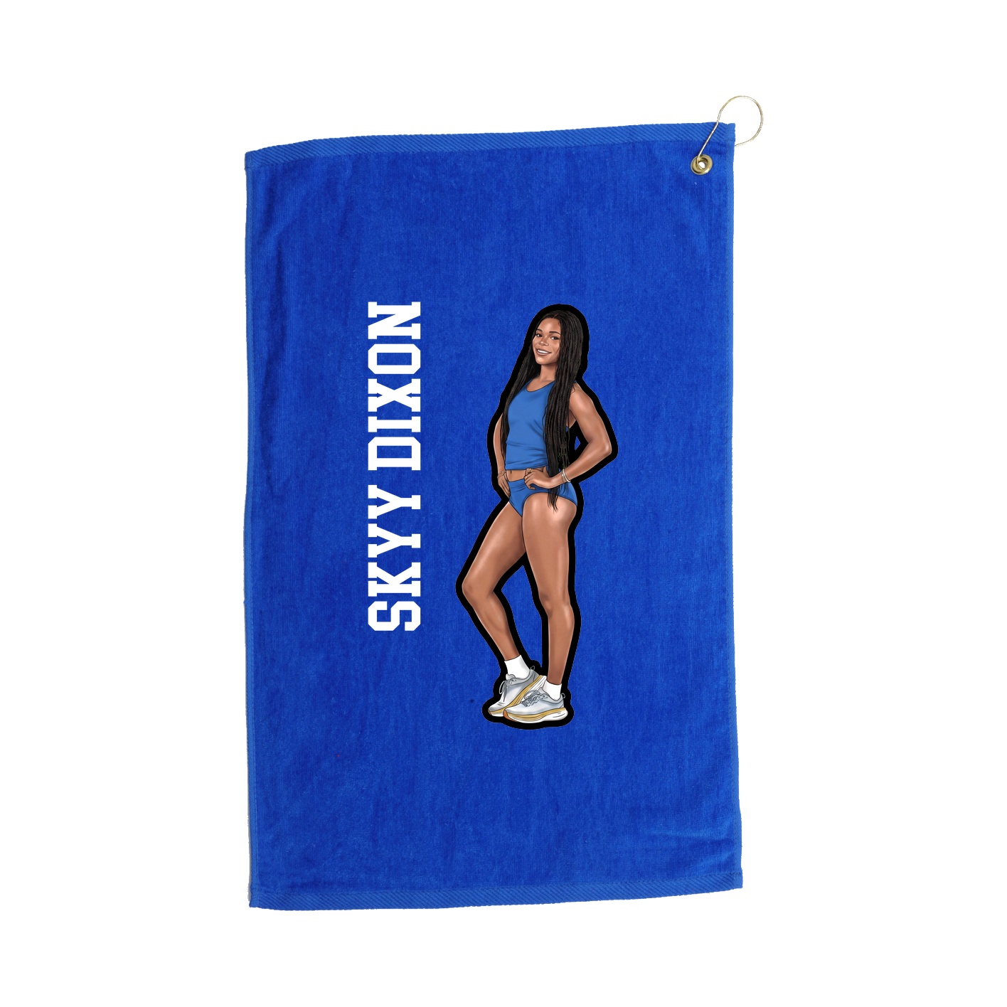 Golf Towel — Name Vertical in Royal