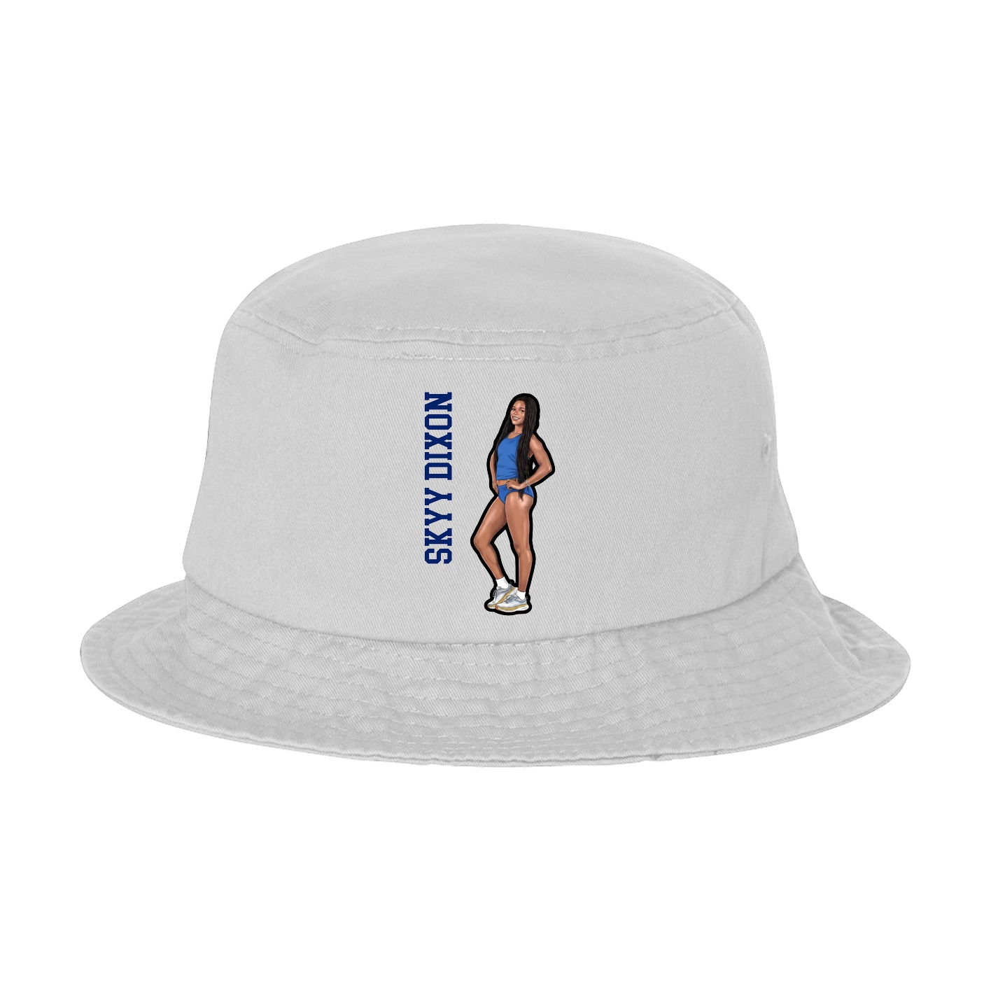 Bucket Cap — Name Vertical in White