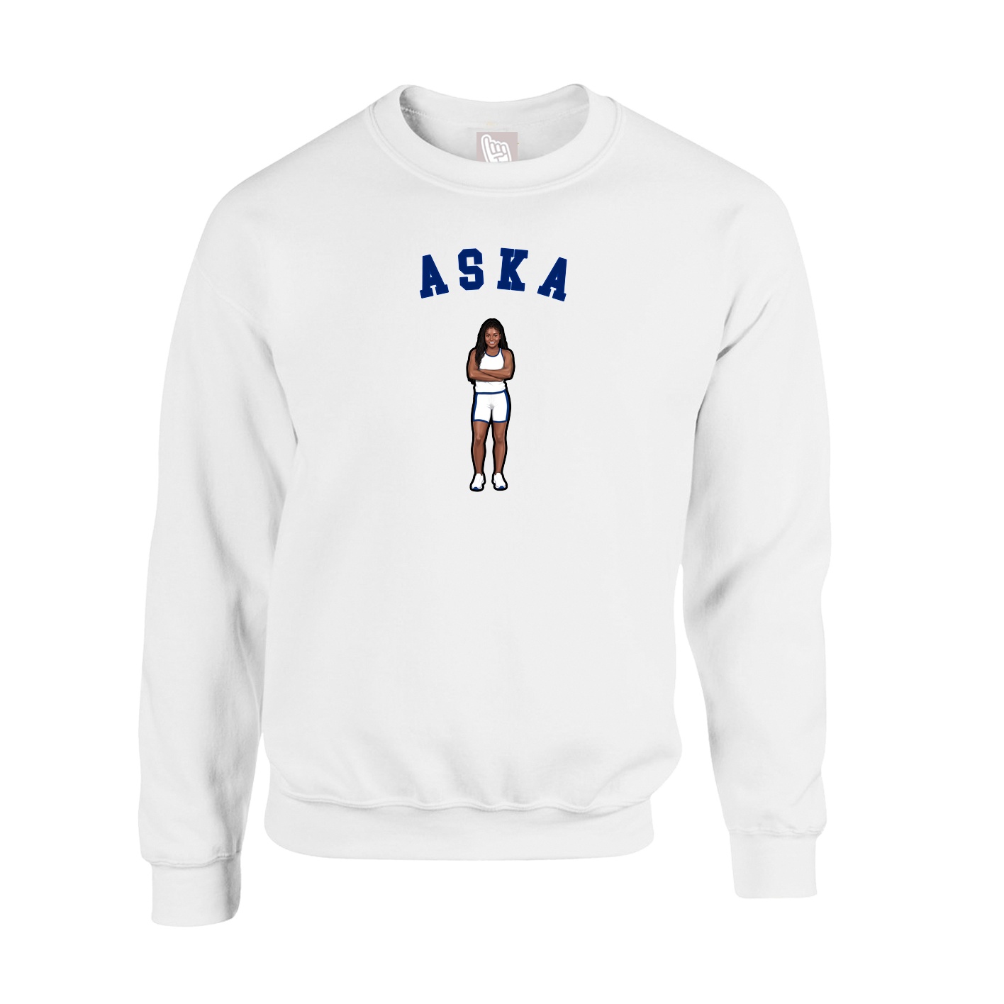 Fleece Crew — Shirsey Arch in White
