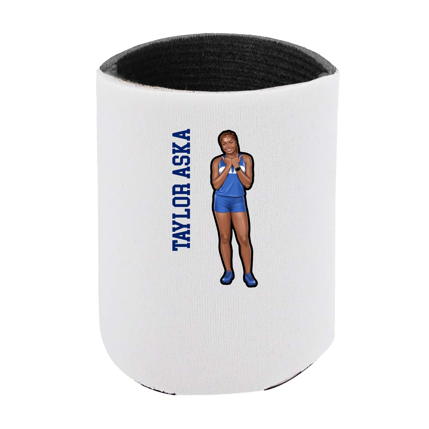 Can Holder — Name Vertical in White