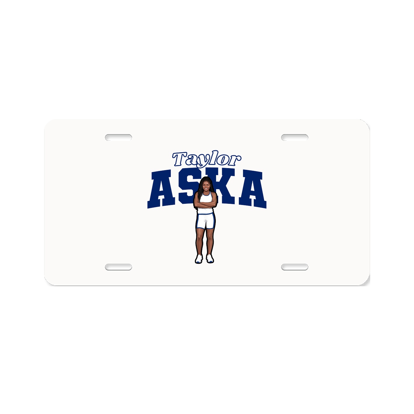 License Plate — Name Arch in Classic