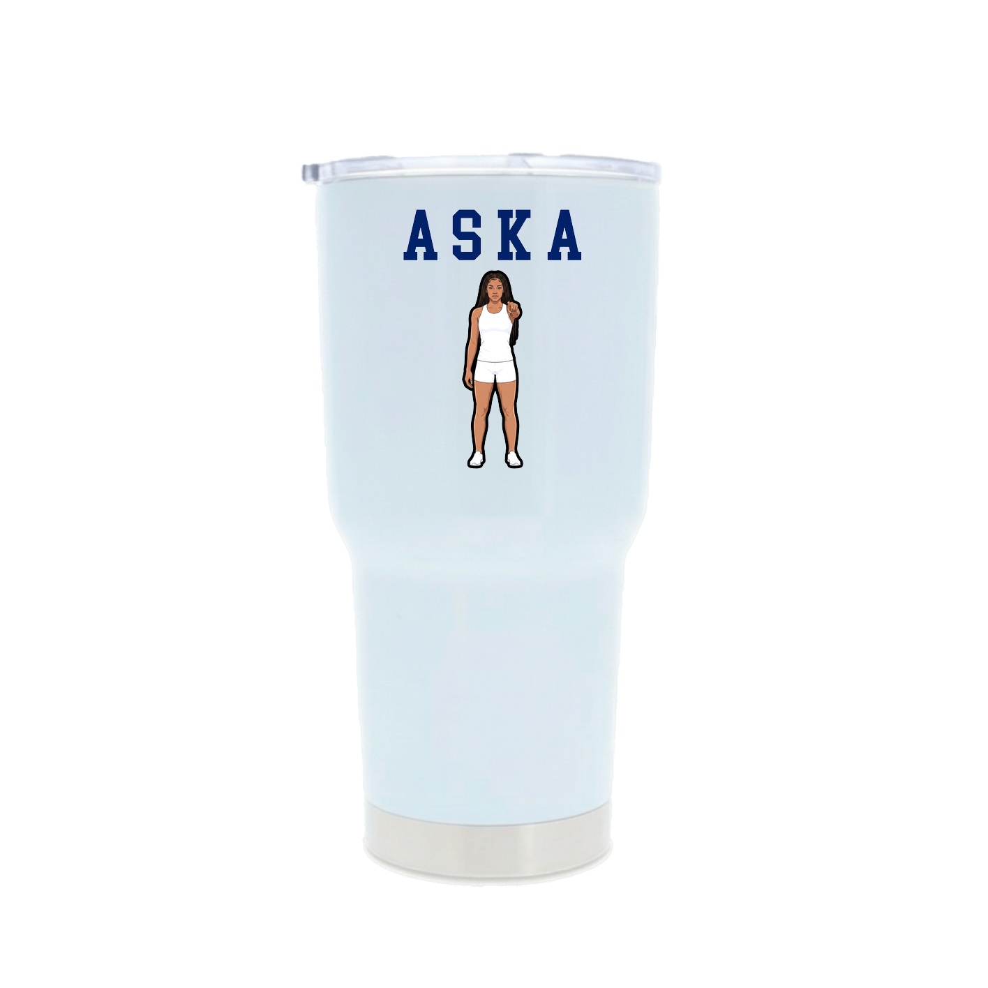 30oz Stainless Steel Tumbler — Shirsey in White