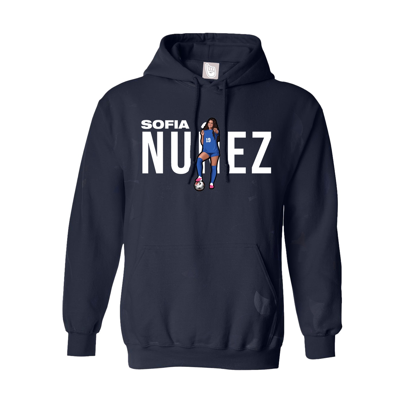 Hoodie — Player Name in Navy