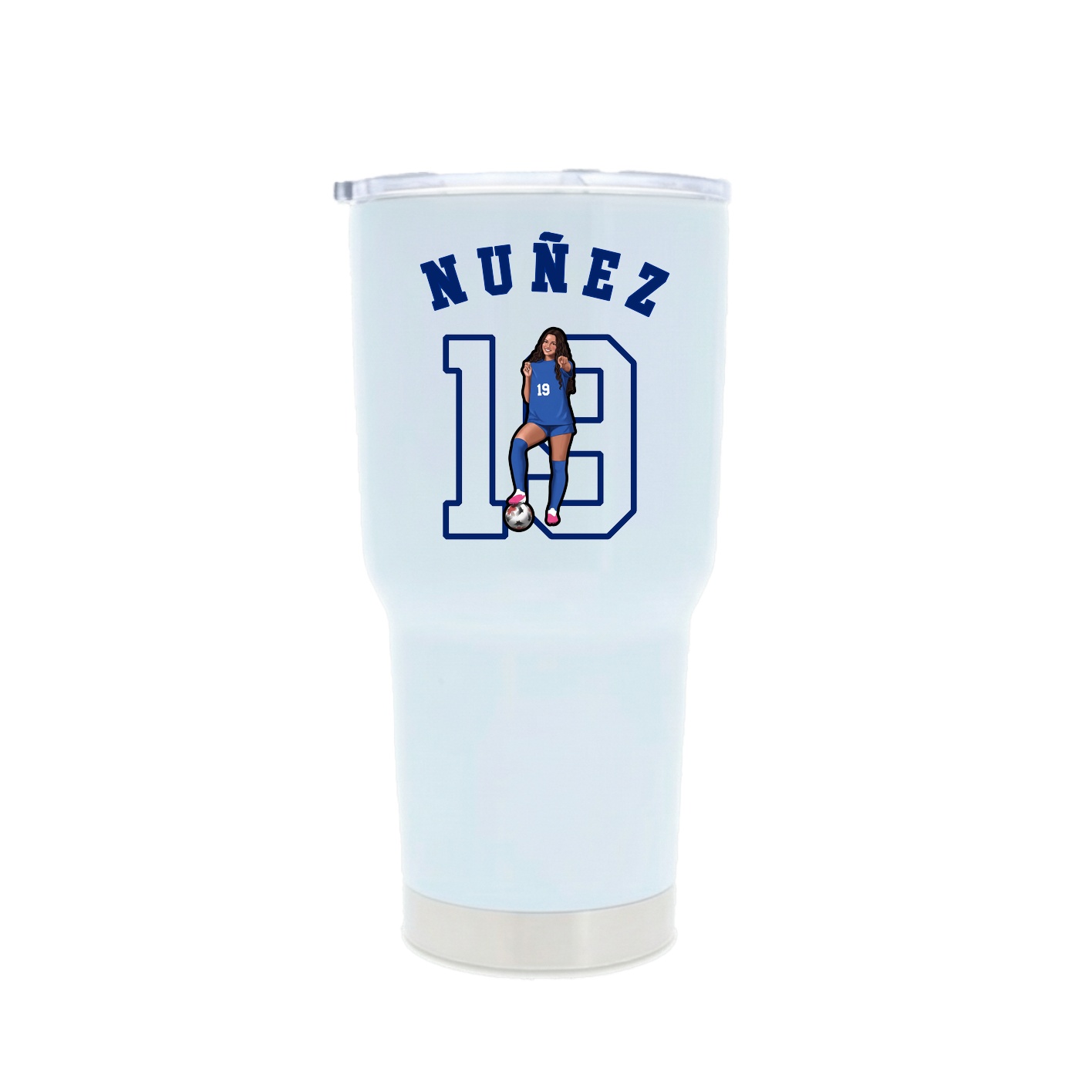 30oz Stainless Steel Tumbler — Shirsey Arch in White