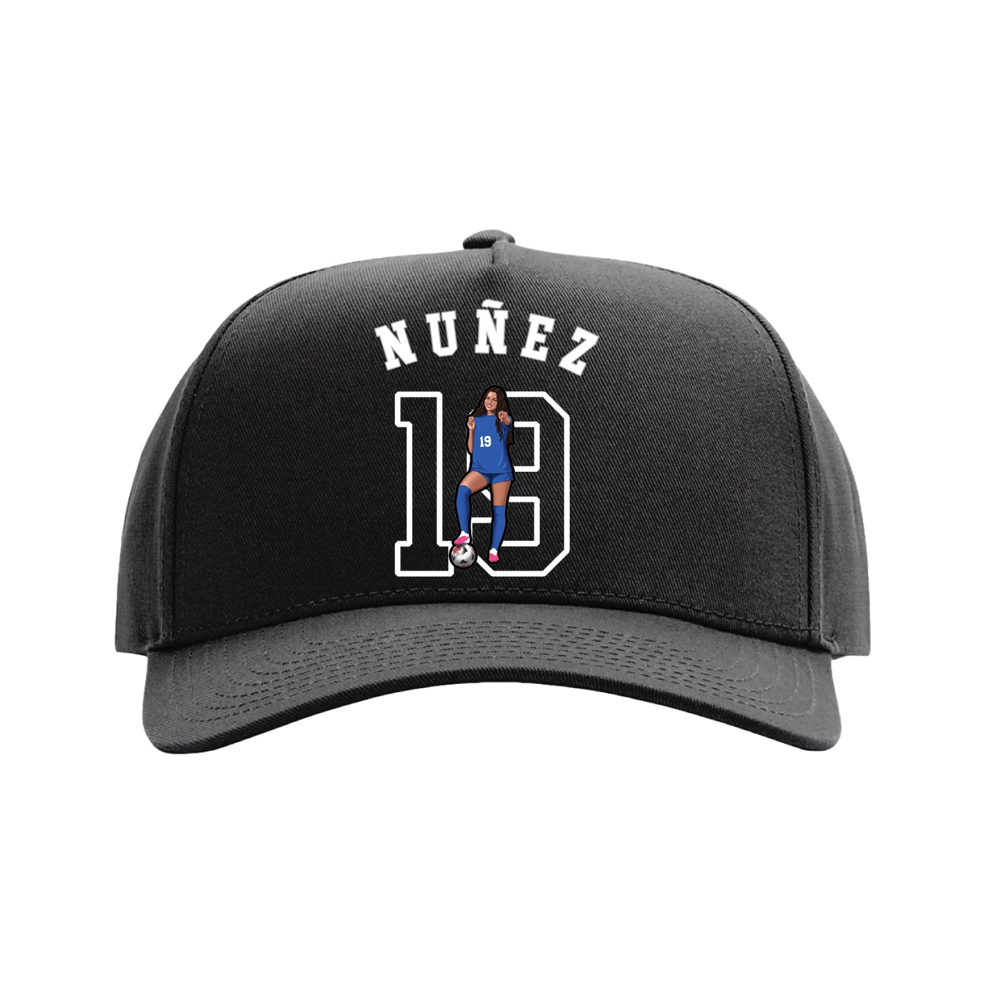 Full Fabric Five-Panel Champ Cap — Shirsey Arch in Black