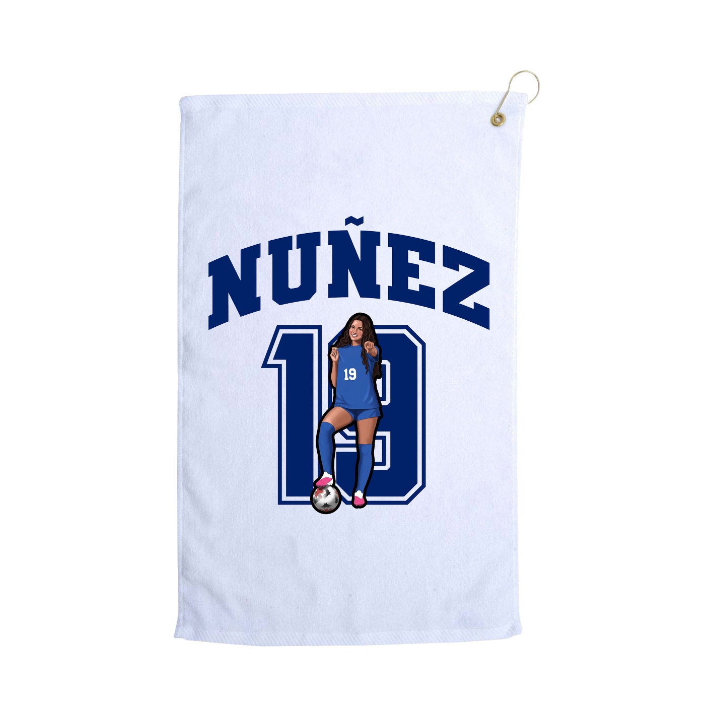 Golf Towel — Number in White