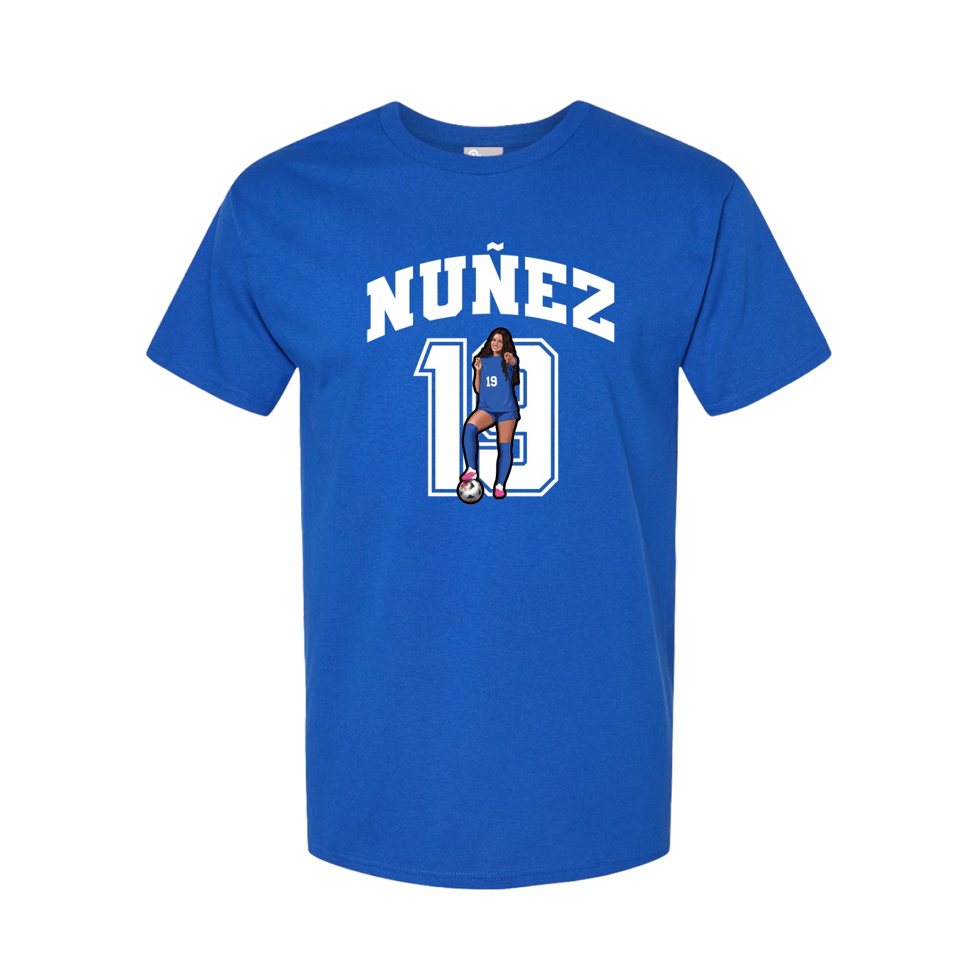 Youth Tee — Number in Royal