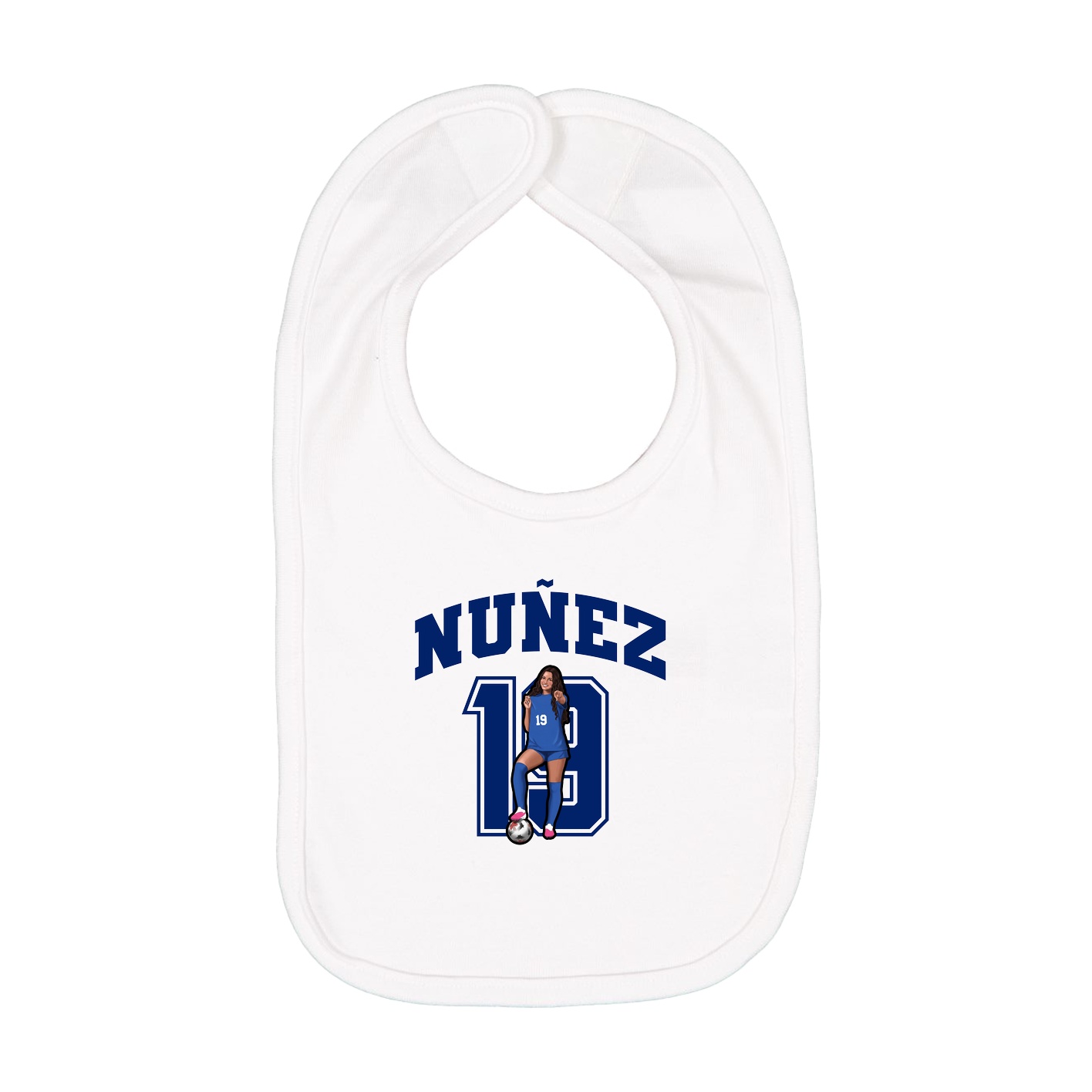 Infant Bib — Number in White