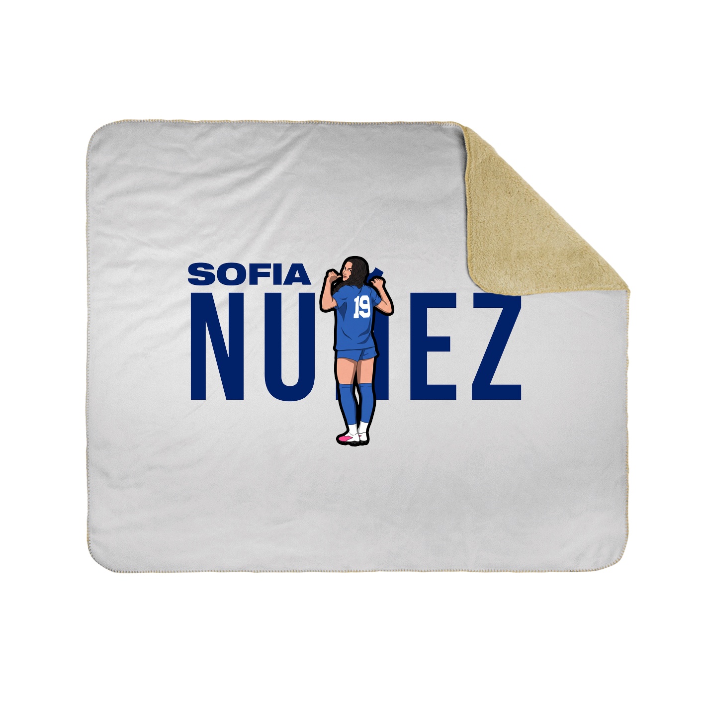 Throw Blanket — Player Name in White