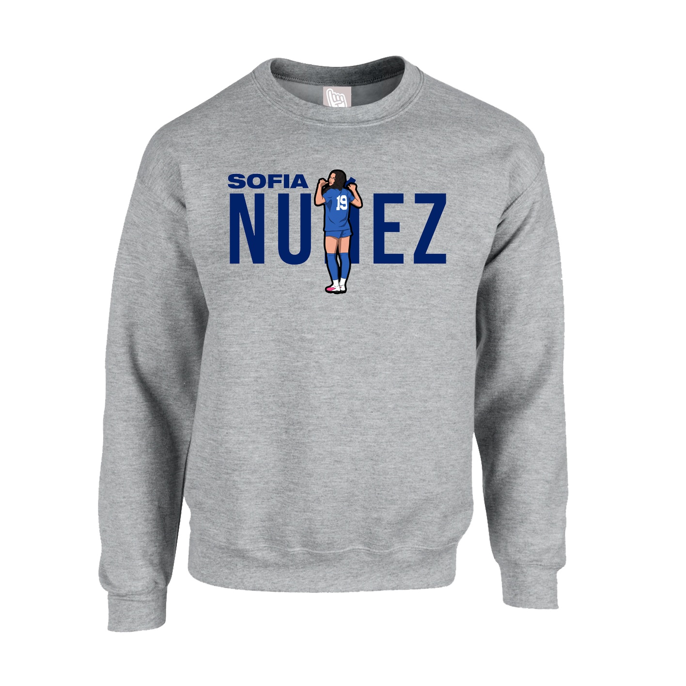 Fleece Crew — Player Name in Grey