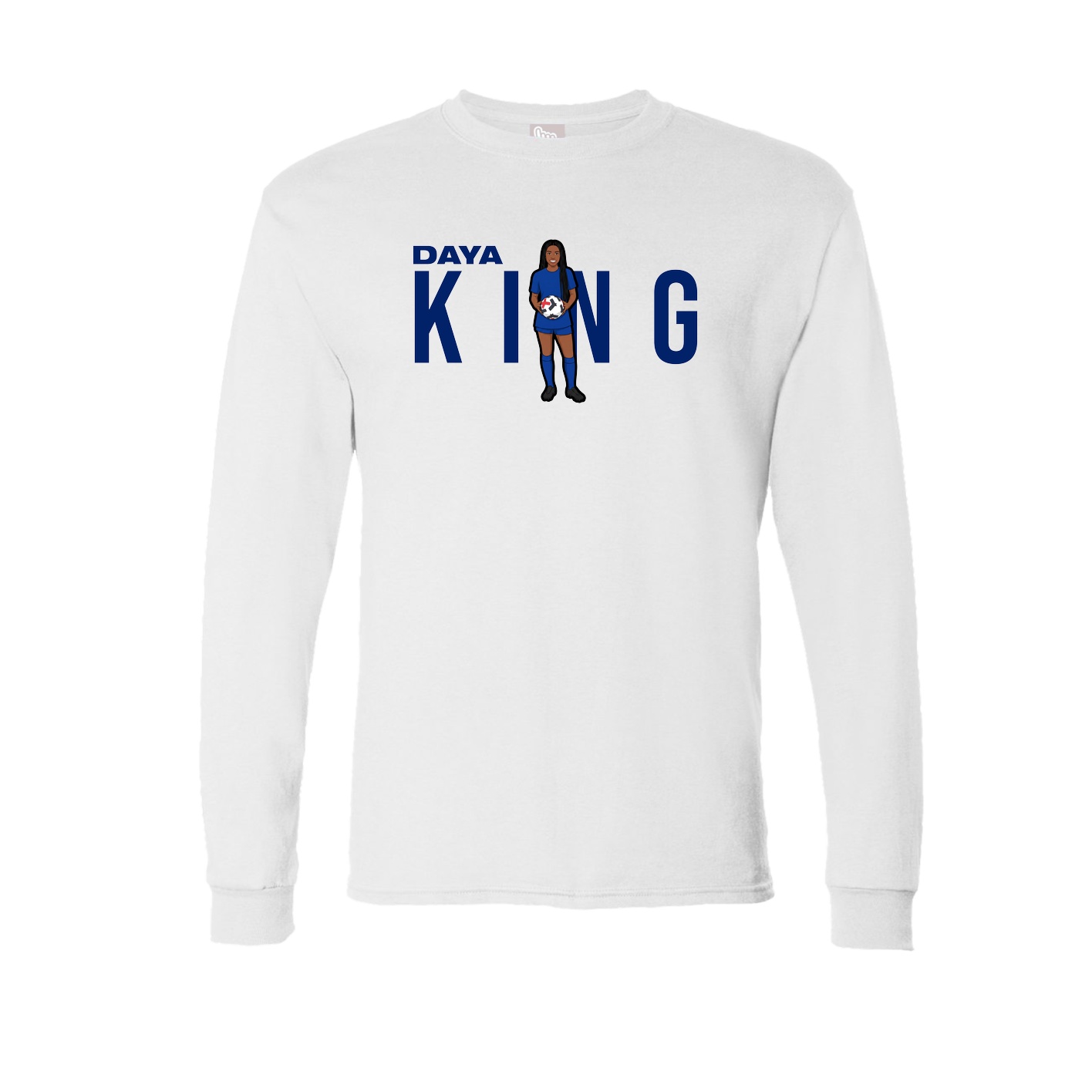 Long Sleeve Tee — Player Name in White