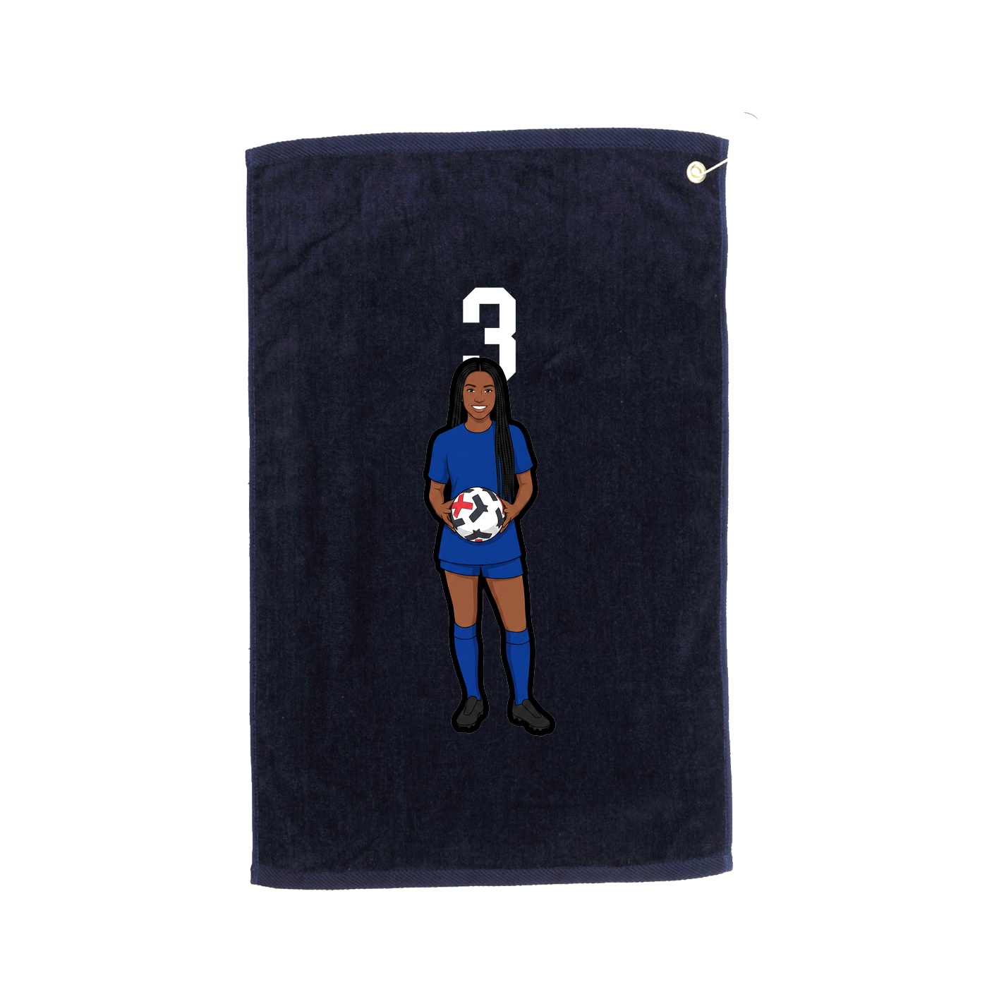 Golf Towel — Number Top in Navy