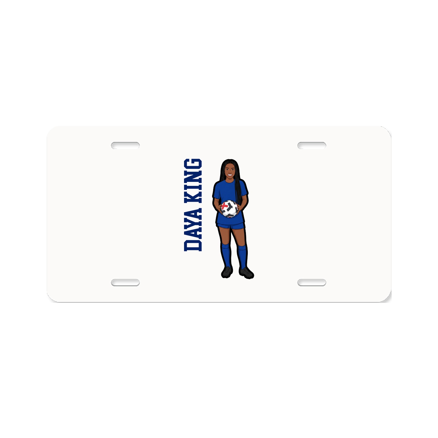 License Plate — Name Vertical in Classic