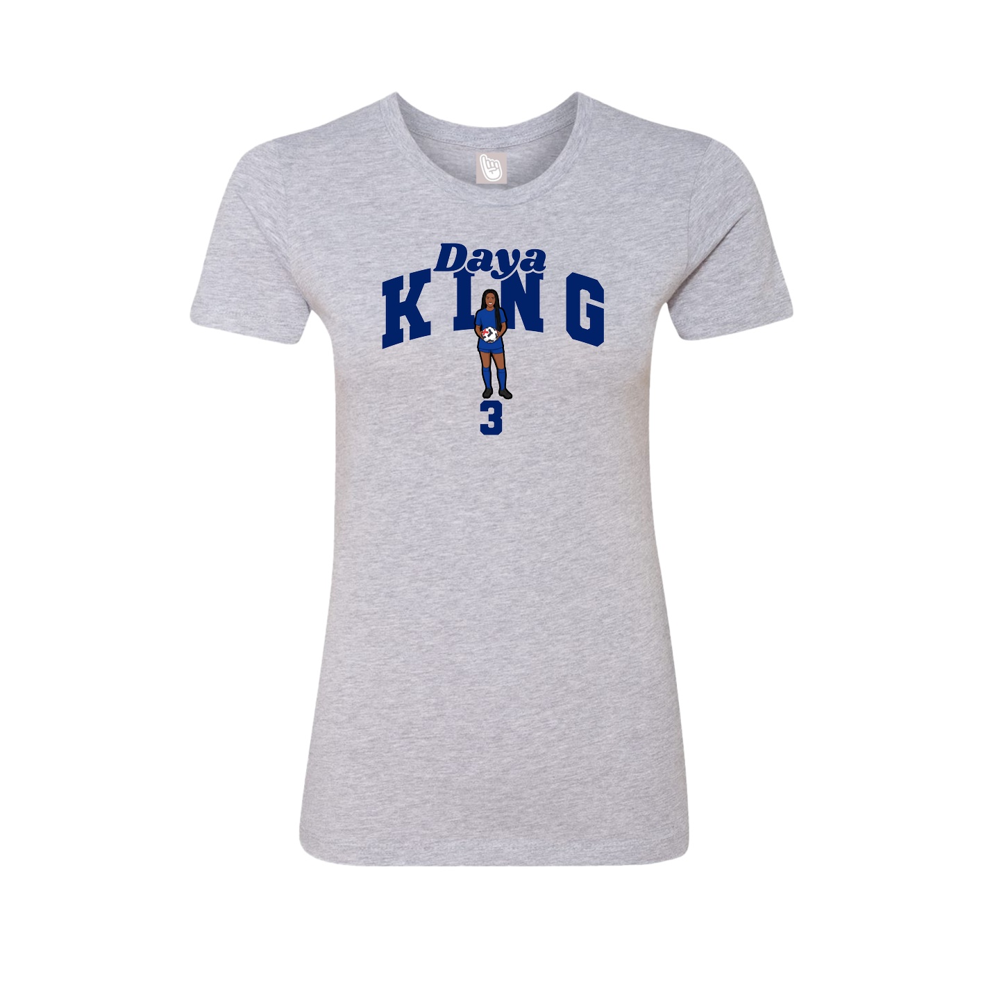 Fitted Women's Tee — Signature Arch in Grey