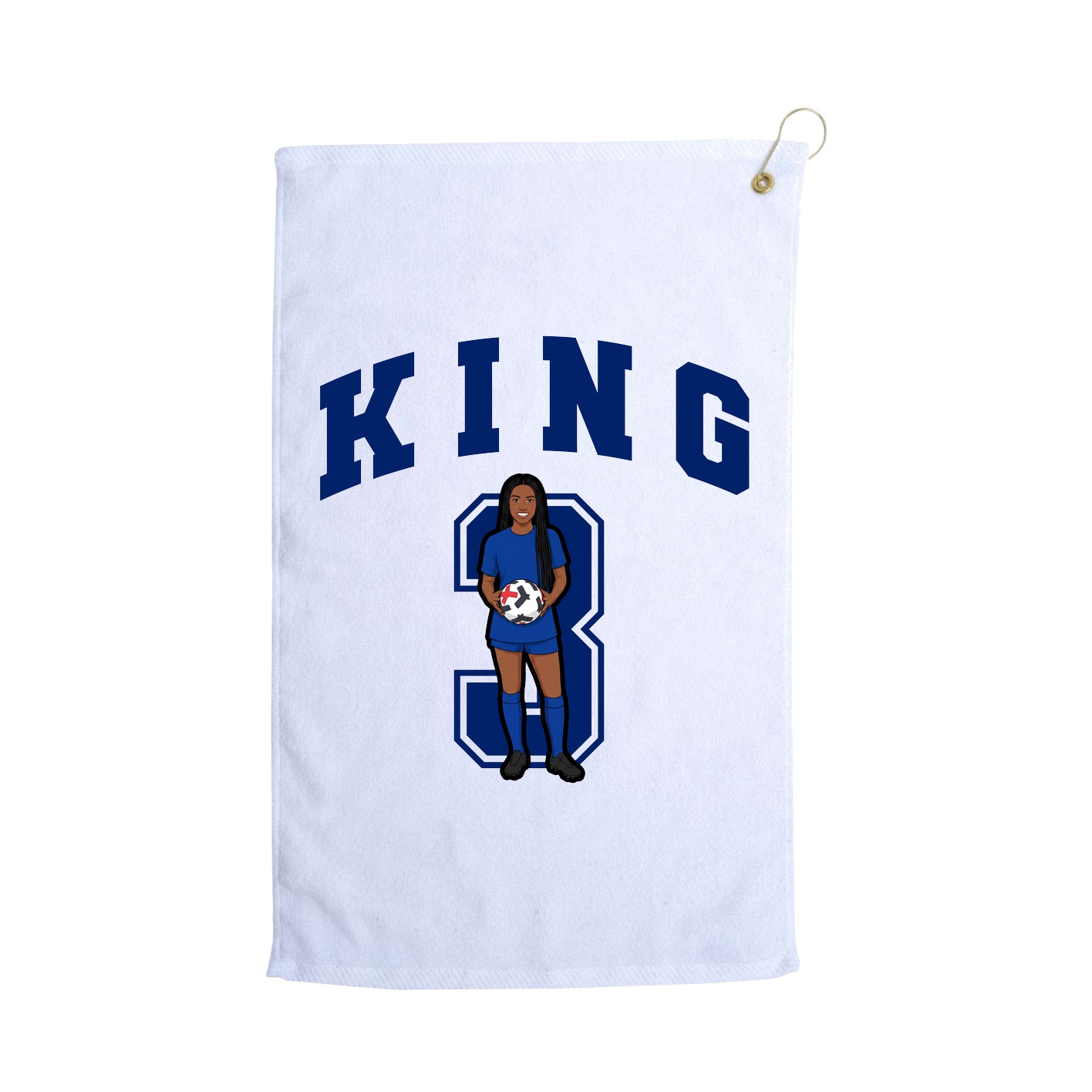 Golf Towel — Number in White